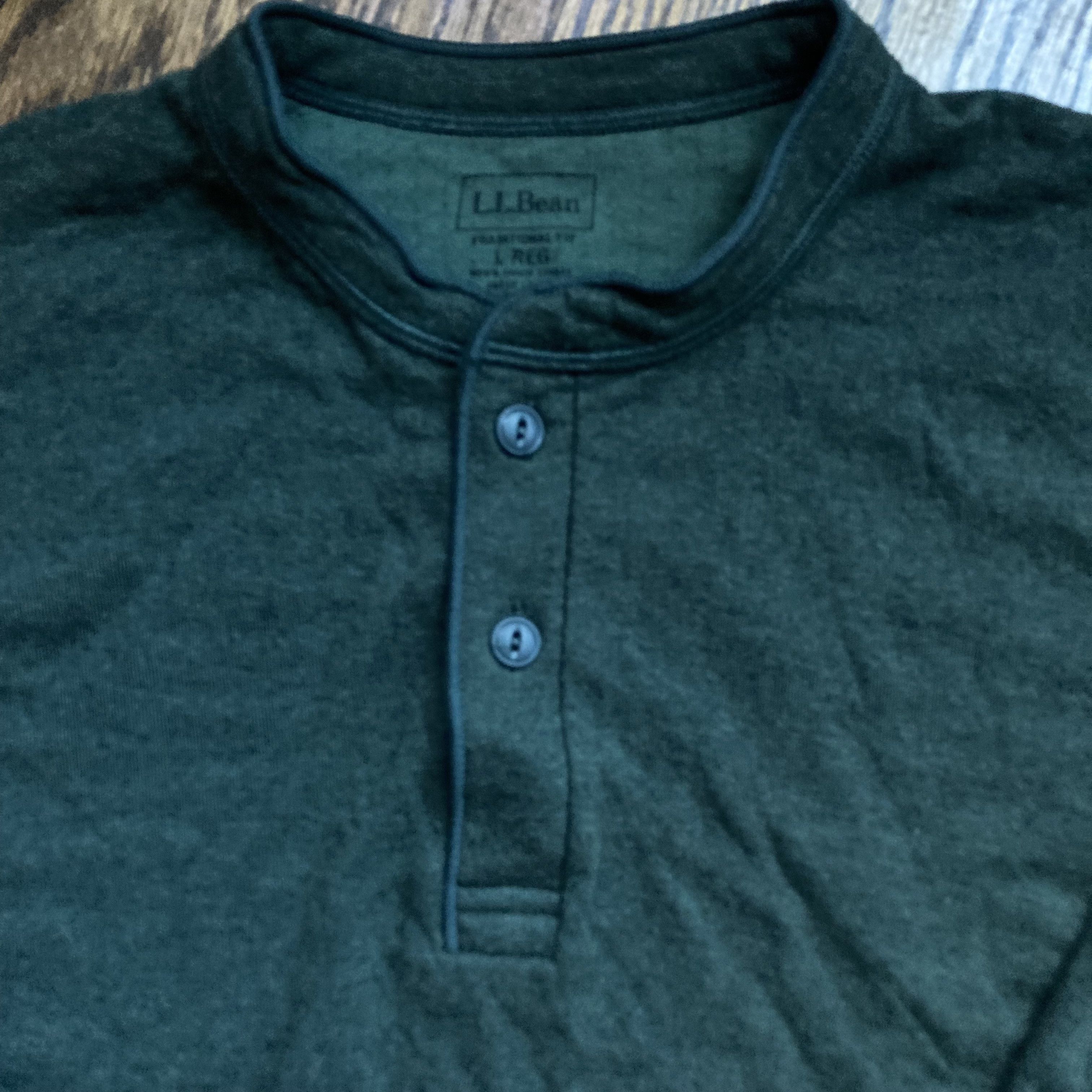 L.L. Bean Men's THERMAL L.L.Bean Green Long Sleeve T-Shirt Size L Size US XL / EU 56 / 4 - 2 Thumbnail