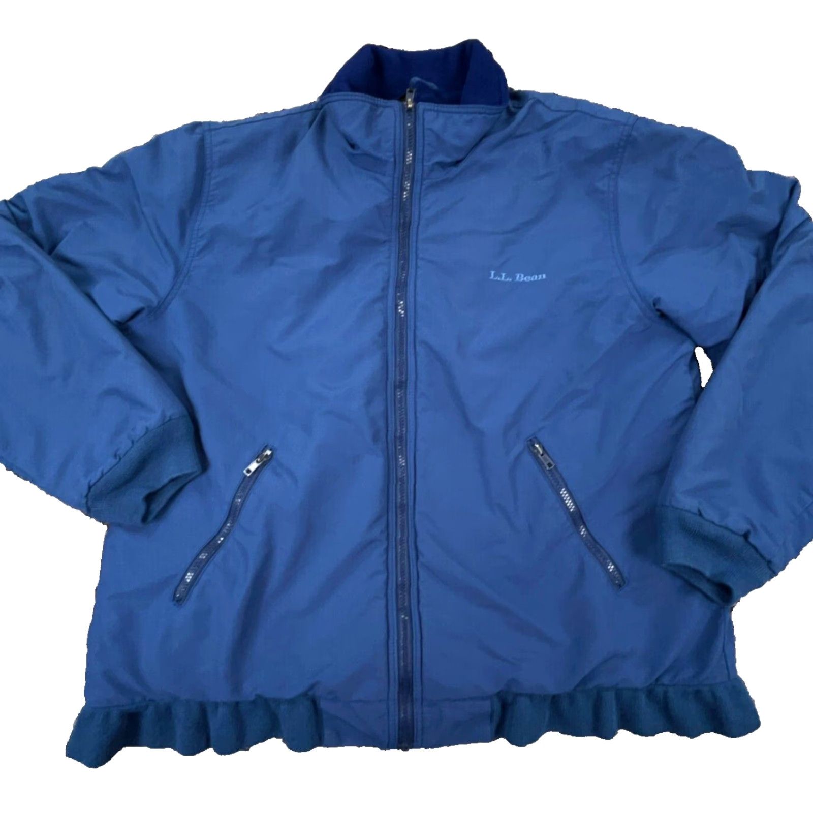 Vintage VINTAGE L.L. Bean Jacket Men Large Blue Bomber Coat Fleece Lined Wool? Size US L / EU 52-54 / 3 - 2 Thumbnail