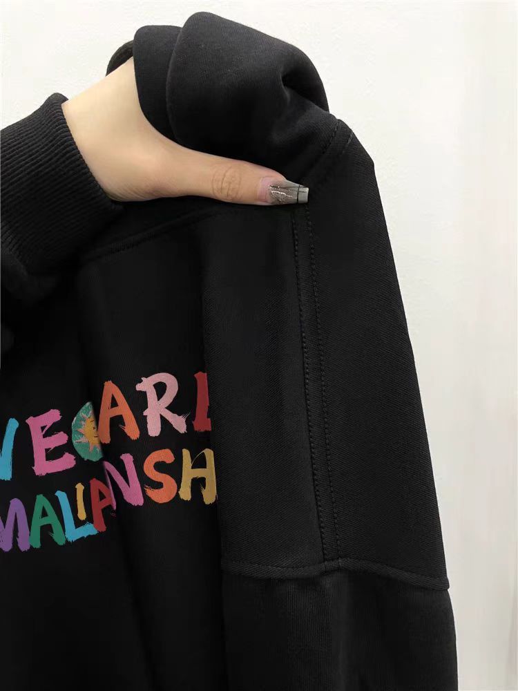 Designer × Japanese Brand Hip Hop Graffiti Letter Print Loose Hooded Sweatshirt Size US L / EU 52-54 / 3 - 4 Thumbnail