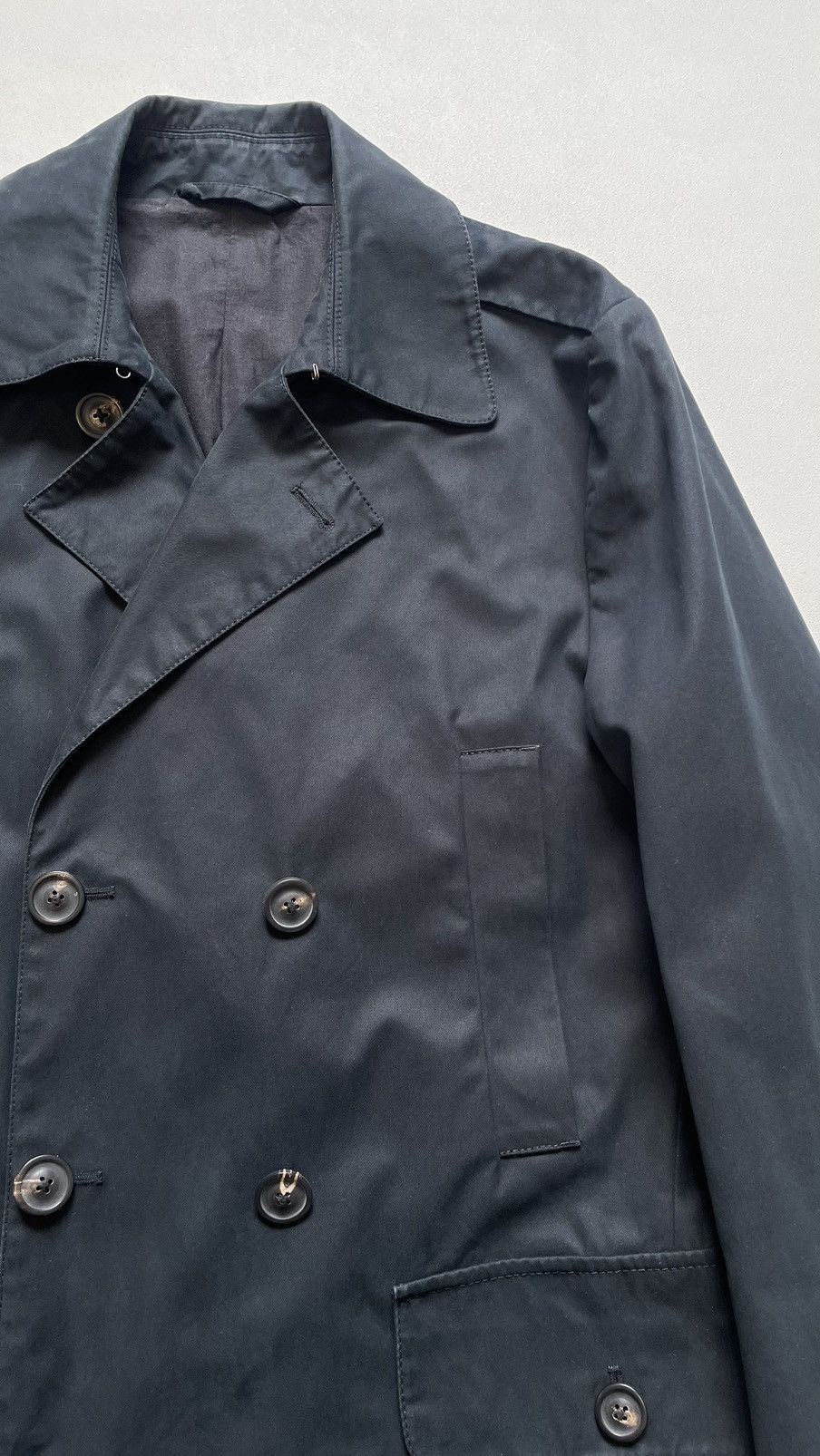 Maison Margiela S/S 10 Blue Cotton Mac Caban Jacket Size US M / EU 48-50 / 2 - 7 Thumbnail