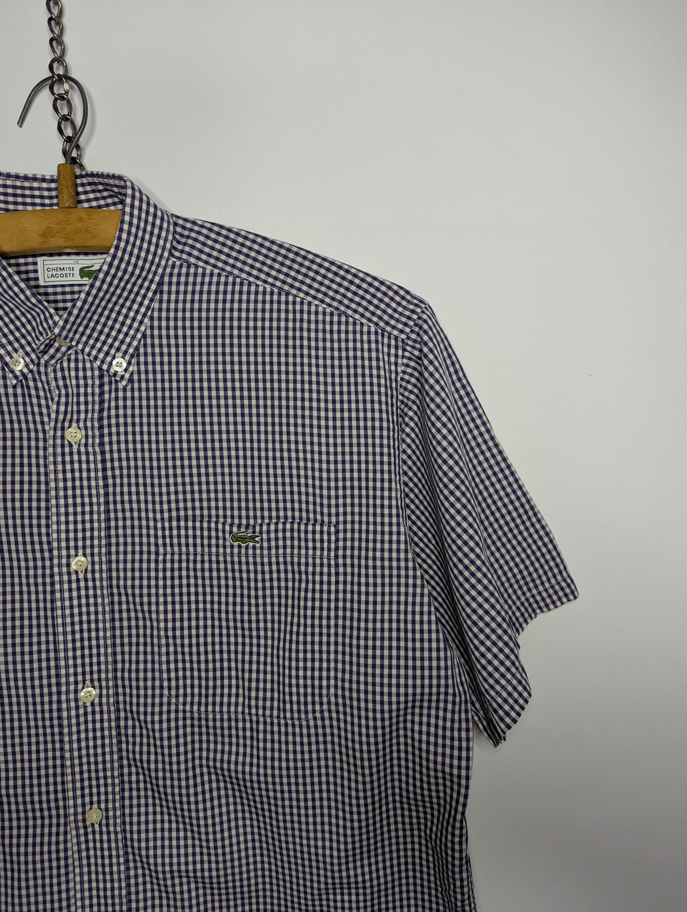 Lacoste × Vintage CHEMISE LACOSTE Vintage Men's Short-Sleeved Shirt Sz 40 Size US L / EU 52-54 / 3 - 3 Thumbnail