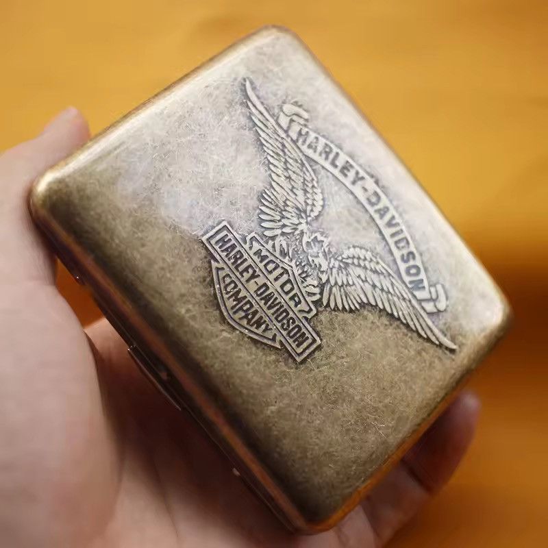 Other Retro Vintage Cigarette Box Case Capacity Metal Tobacco Size ONE SIZE - 4 Thumbnail