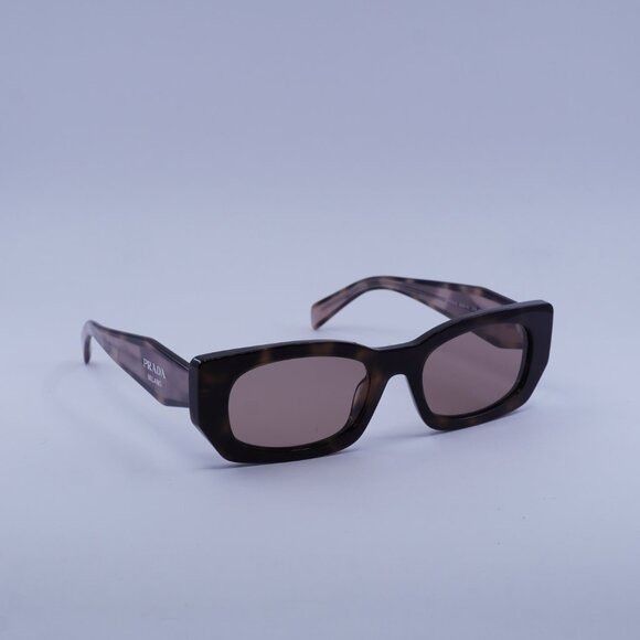 Prada Prada PRB05S 23A60B Sunglasses Mauve Havana Rectangle Frame Size ONE SIZE - 6 Thumbnail