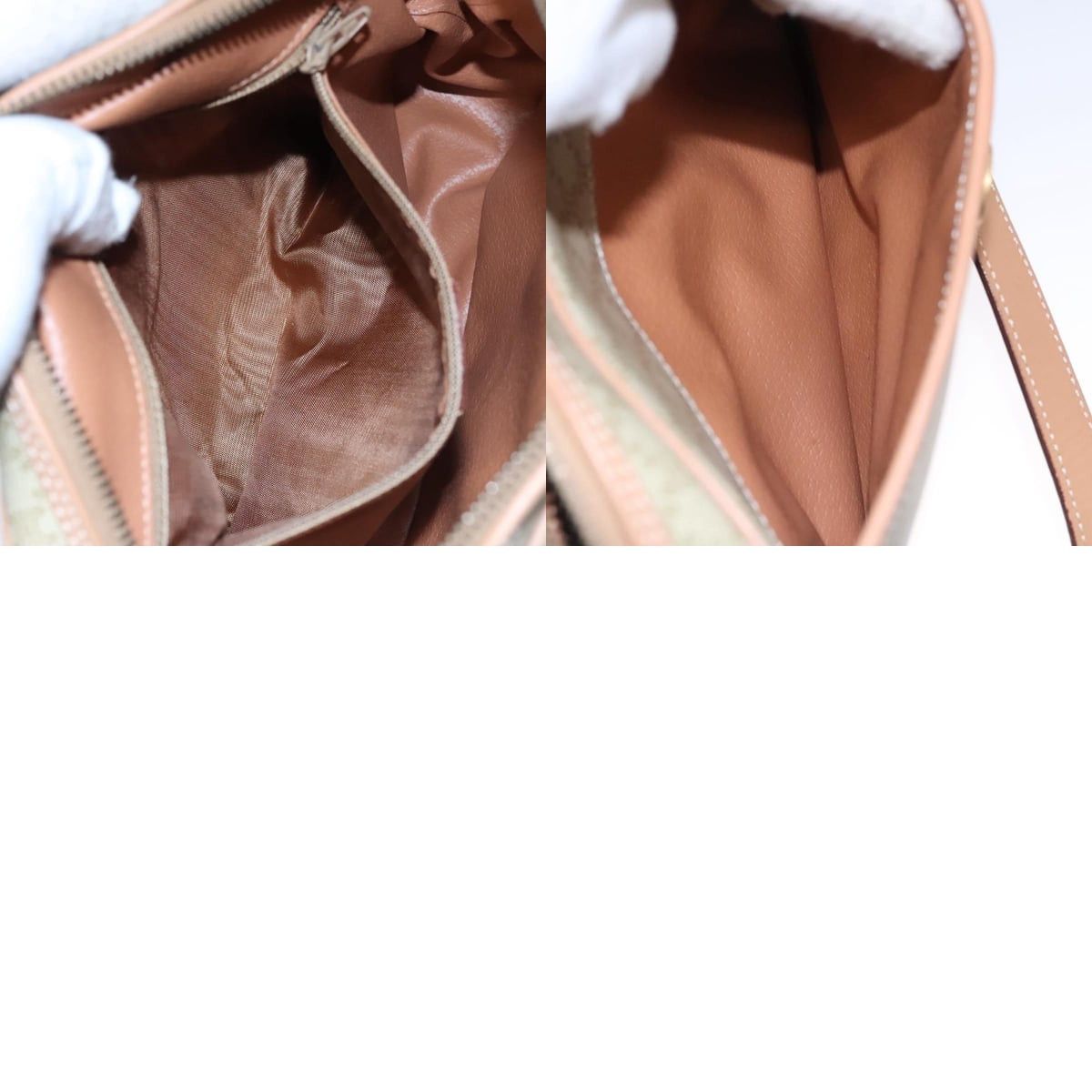 Celine CELINE Macadam Canvas Shoulder Bag Beige Gold Size ONE SIZE - 13 Thumbnail