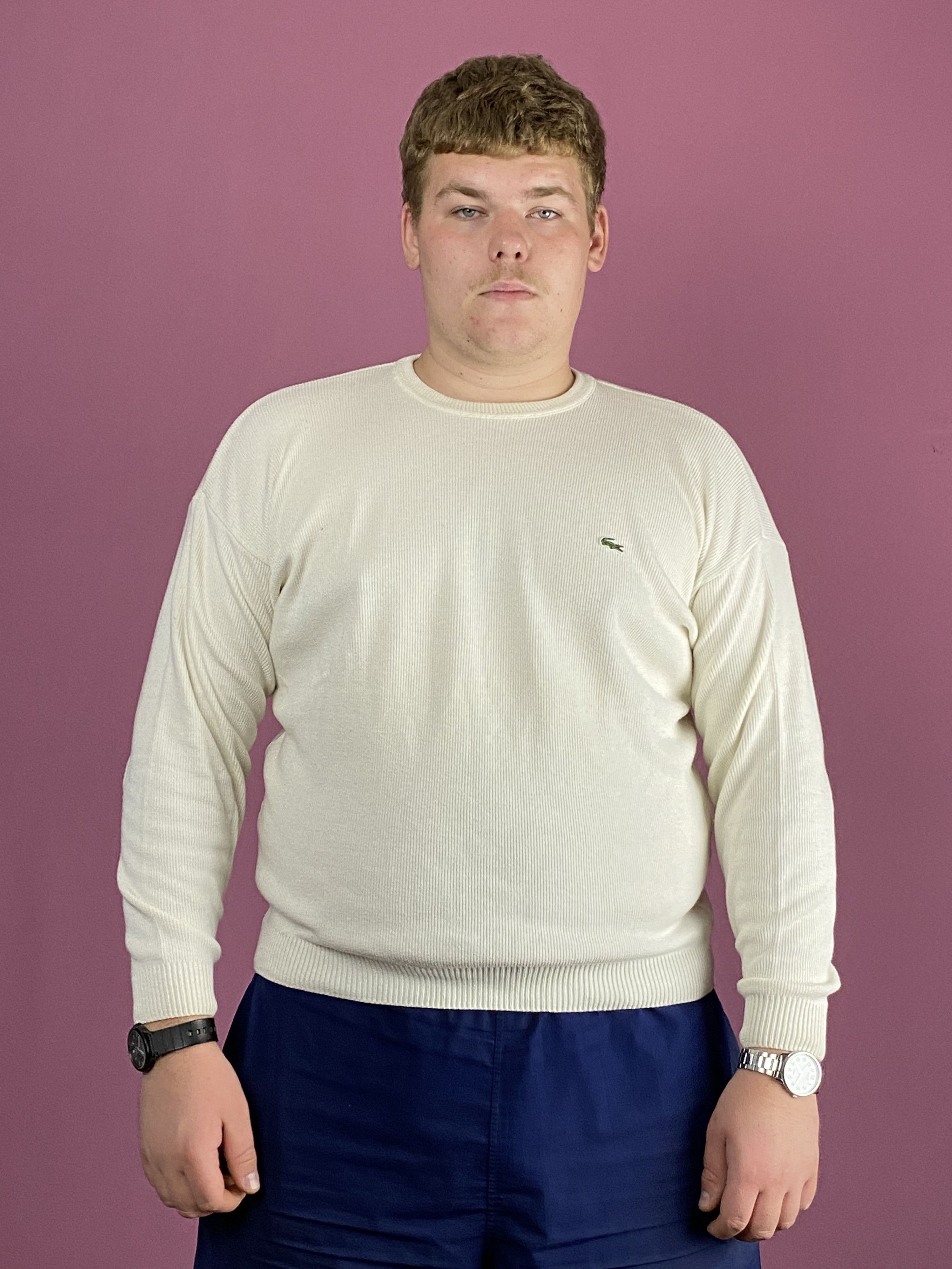 Lacoste × Vintage Lacoste Vintage Men's Sweater - 7 XL Size US XL / EU 56 / 4 - 1 Thumbnail
