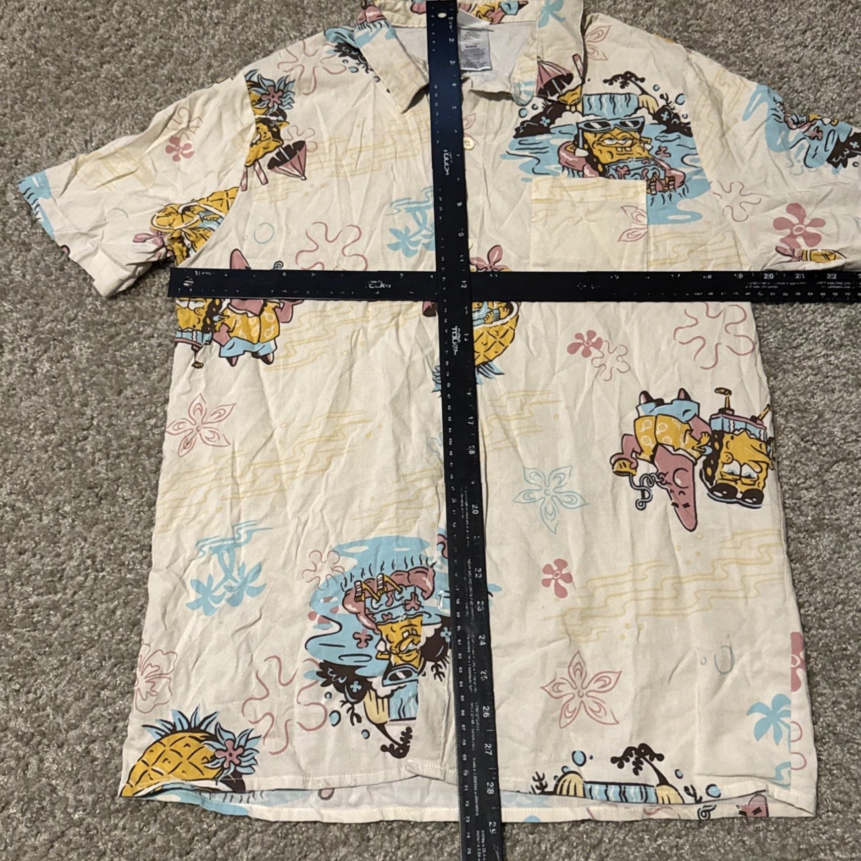 Nickelodeon Spongebob Squarepants Nickelodeon 2023 Viacom Hawaiian Button Up Shirt Adult M Multicolor Short Sleeve Mens Womens Unisex Shirts? Size US M / EU 48-50 / 2 - 7 Thumbnail