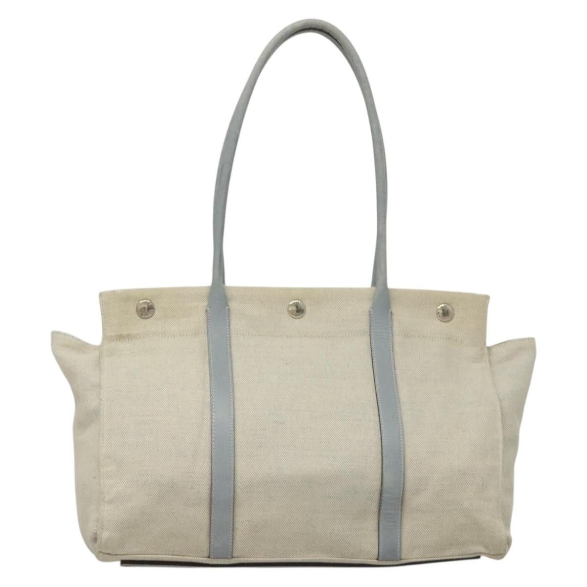 Prada PRADA Tote Bag Canvas Beige Silver Size ONE SIZE - 2 Thumbnail