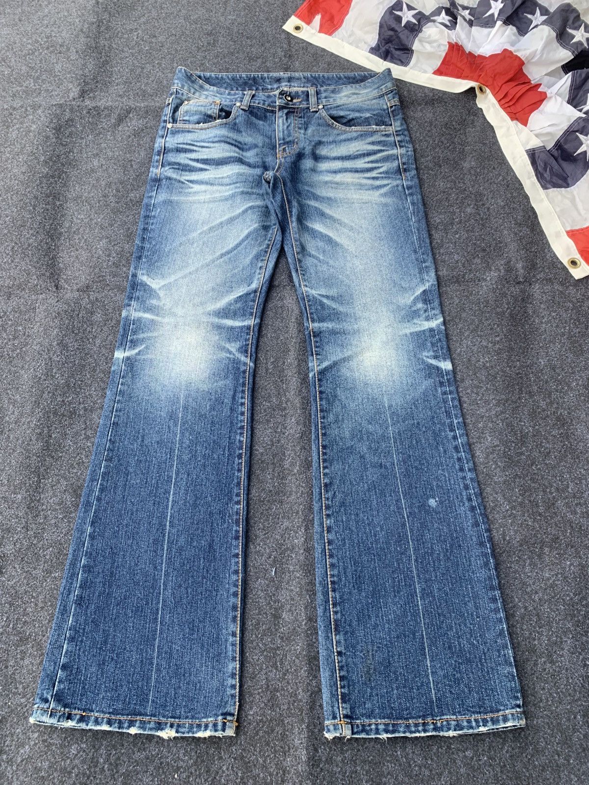 Japanese Brand Flare Oilshock jeans like LgB style. Size US 34 / EU 50 - 1 Thumbnail
