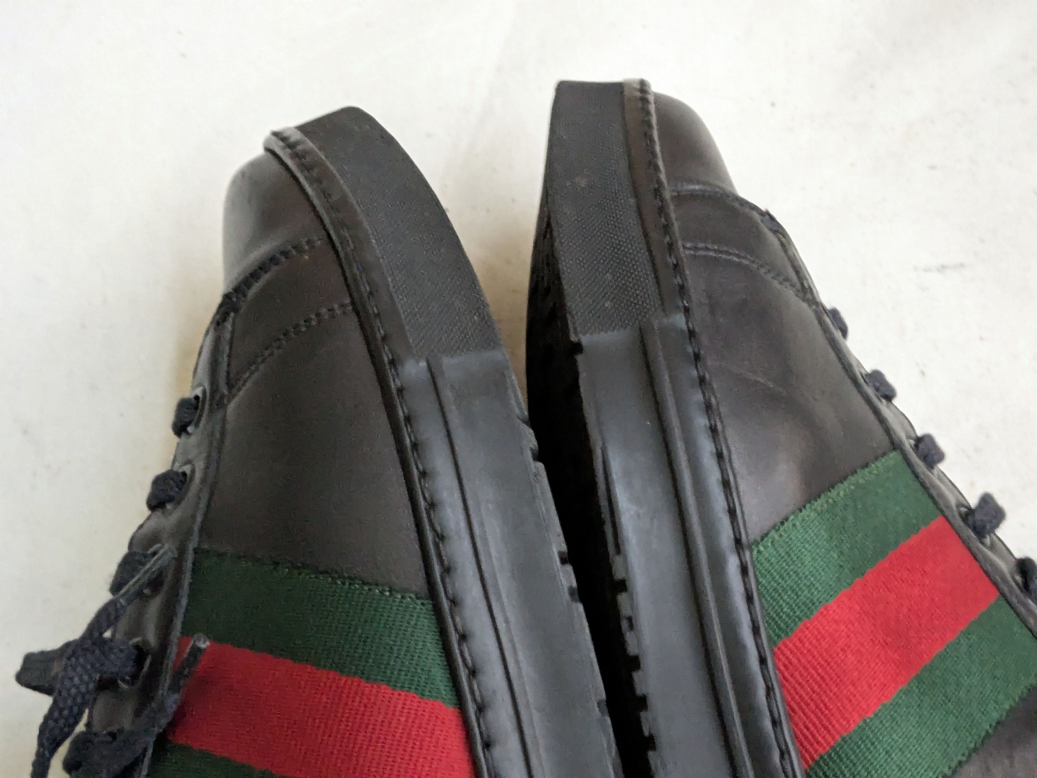 Gucci Gucci Ace Sneakers 9 Black Leather Low Tops Size US 9 / EU 42 - 9 Thumbnail
