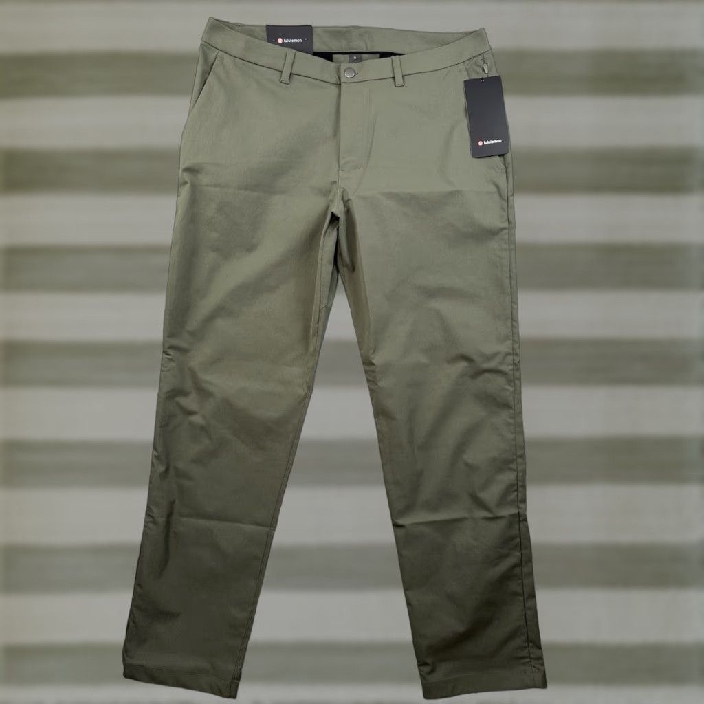 lululemon ABC Classic Fit Trouser 34L Smooth Twill Mens Size 36 Army Green NWT
