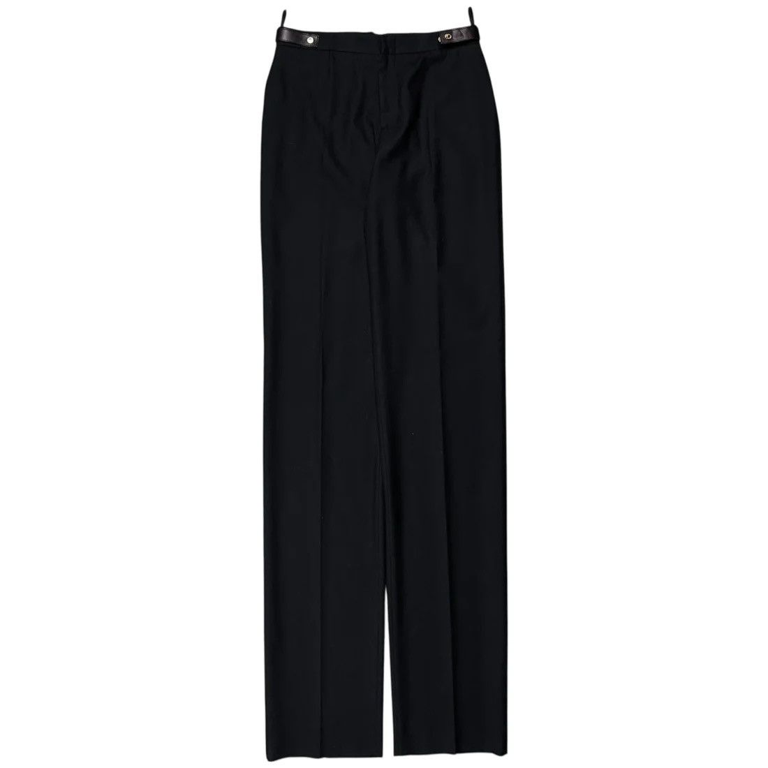 Gucci Gucci by Tom Ford Leather Waist Cashmere Trousers - 90s Size US 30 / EU 46 - 1 Thumbnail