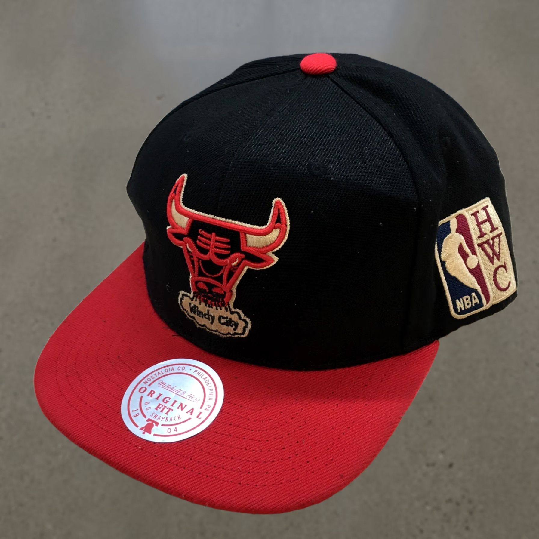 Mitchell & Ness Mitchell & Ness Chicago Bulls Snapback Hat Mens Black OS Adjustable Flat Brim Size ONE SIZE - 1 Thumbnail