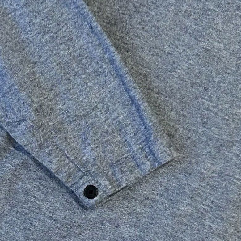 Folk Folk Button-Up Shirt Men's Snap Cotton Long Sleeve Grayish Blue Regular Fit Pocketed 3 Size US M / EU 48-50 / 2 - 4 Thumbnail