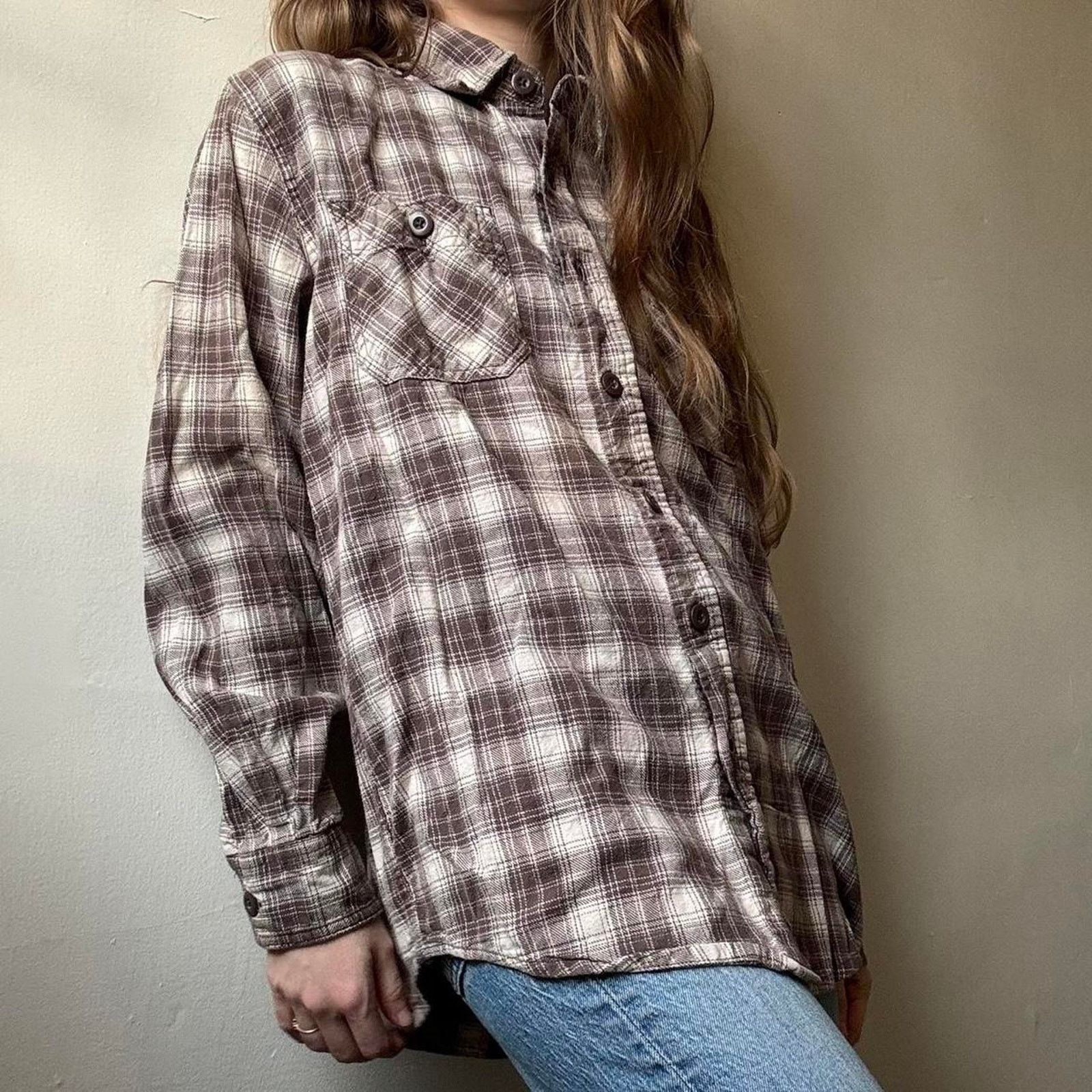 Wrangler Wrangler Cotton Brown Plaid Button Down Shirt Small Western Size S / US 4 / IT 40 - 1 Thumbnail