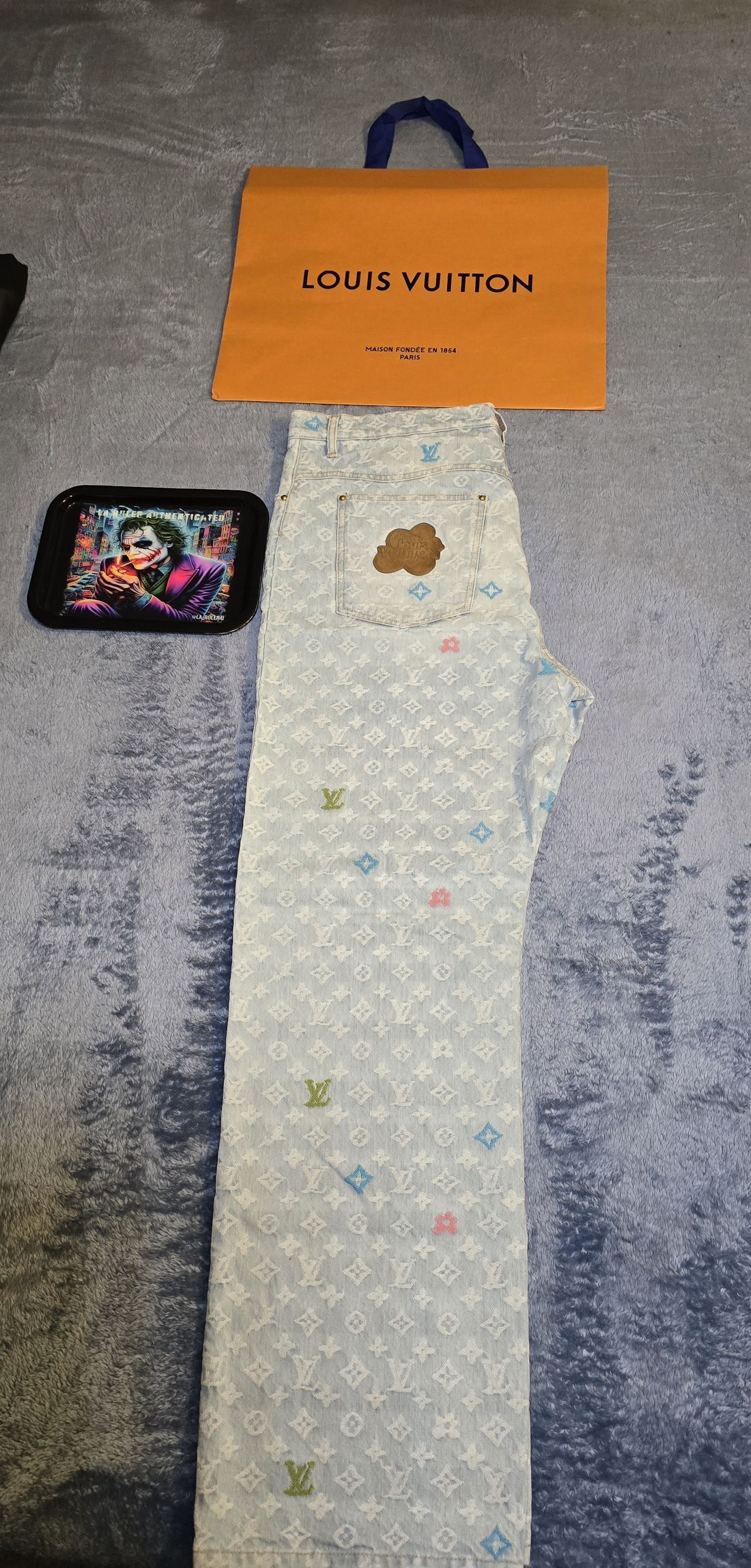 Louis Vuitton × Tyler The Creator Monogram Denim Jeans Size US 36 / EU 52 - 2 Thumbnail