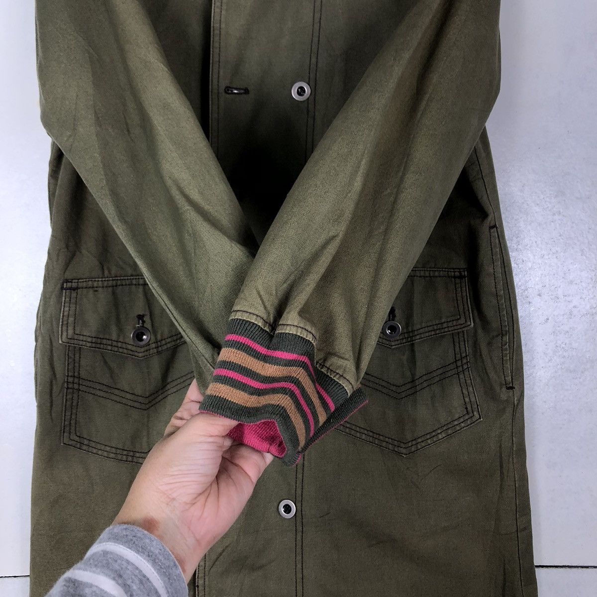Hysteric Glamour 🔥VINTAGE LONG JACKET ALGON QUINS MILITARY DESIGN JAPAN MADE Size US M / EU 48-50 / 2 - 16 Thumbnail