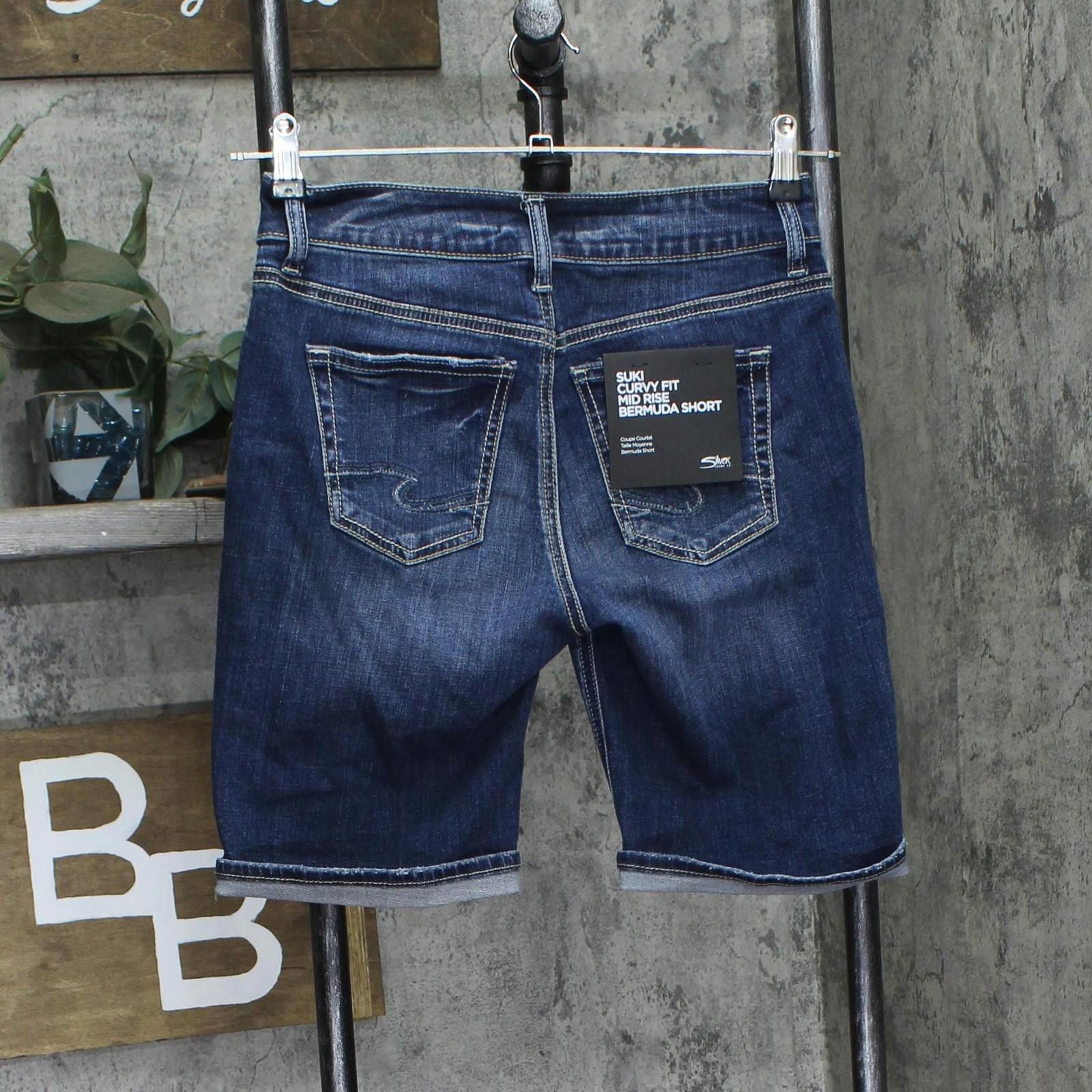 Silver Jeans Co. Nwt Silver Jeans Co. Curvy Fit Bermuda Short Indigo Blue 25 Size 25" / US 0 / IT 36 - 2 Thumbnail