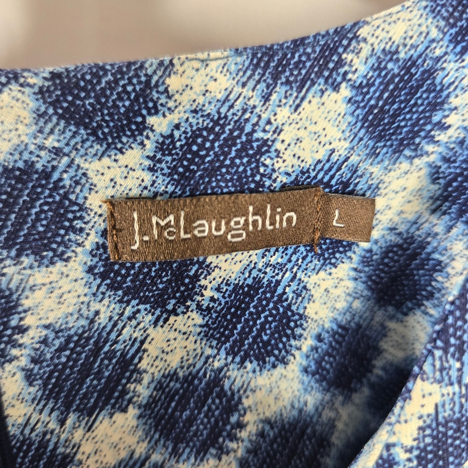 J.McLaughlin J. McLaughlin Blue White Catalina Cloth Sheath Dress Large Size L / US 10 / IT 46 - 3 Thumbnail