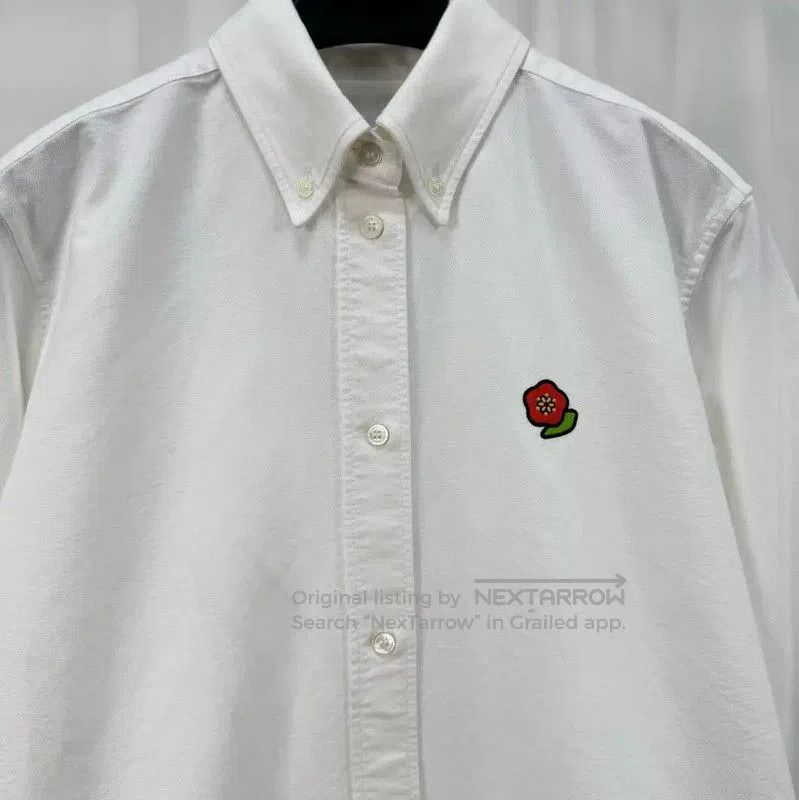 Kenzo KENZO White Long Sleeve Cotton Shirt with Logo . Size S / US 4 / IT 40 - 3 Thumbnail