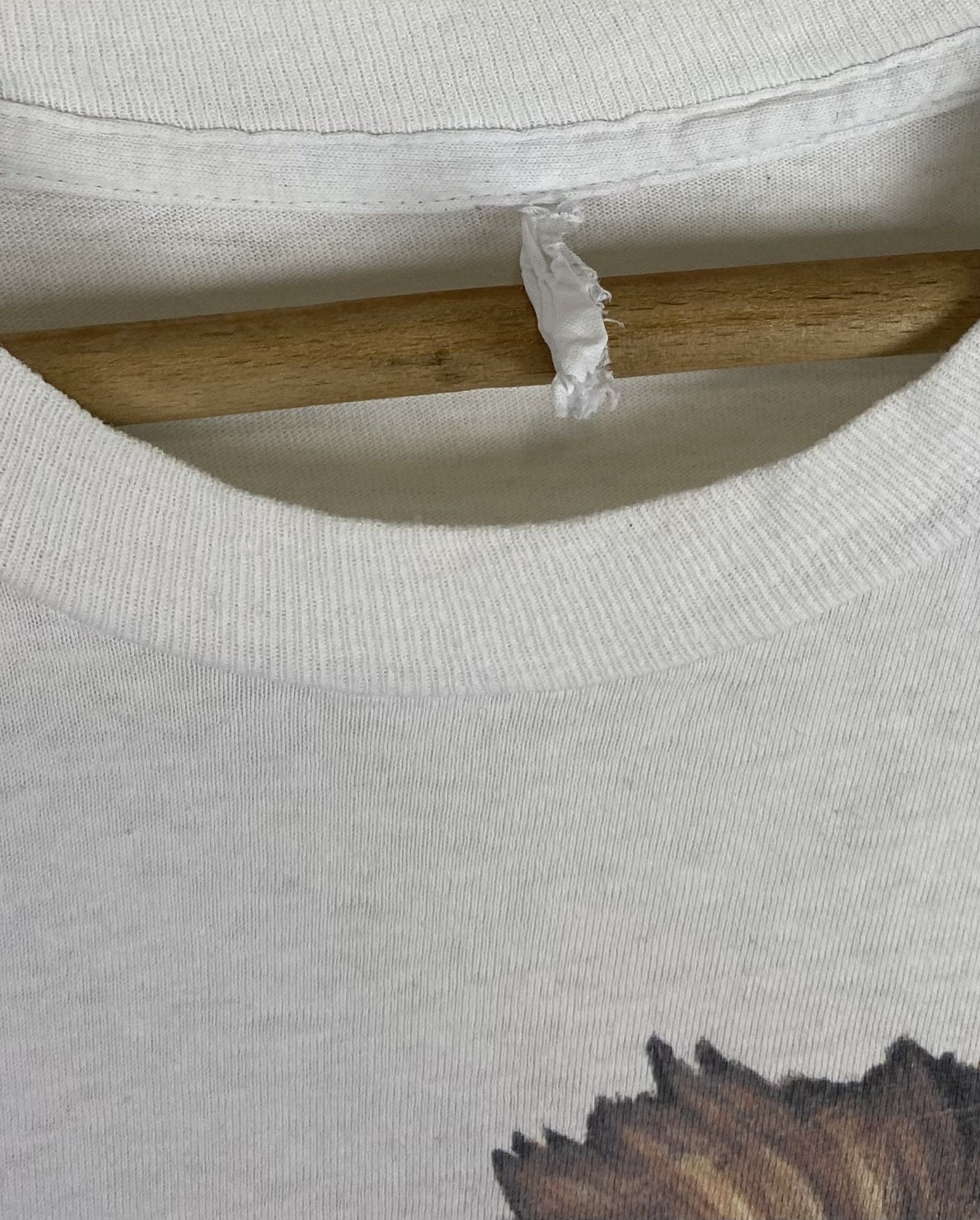 Vintage RARE! 90s Vintage Big Lions White Single Stitch T-Shirt M476 Size US XL / EU 56 / 4 - 6 Thumbnail