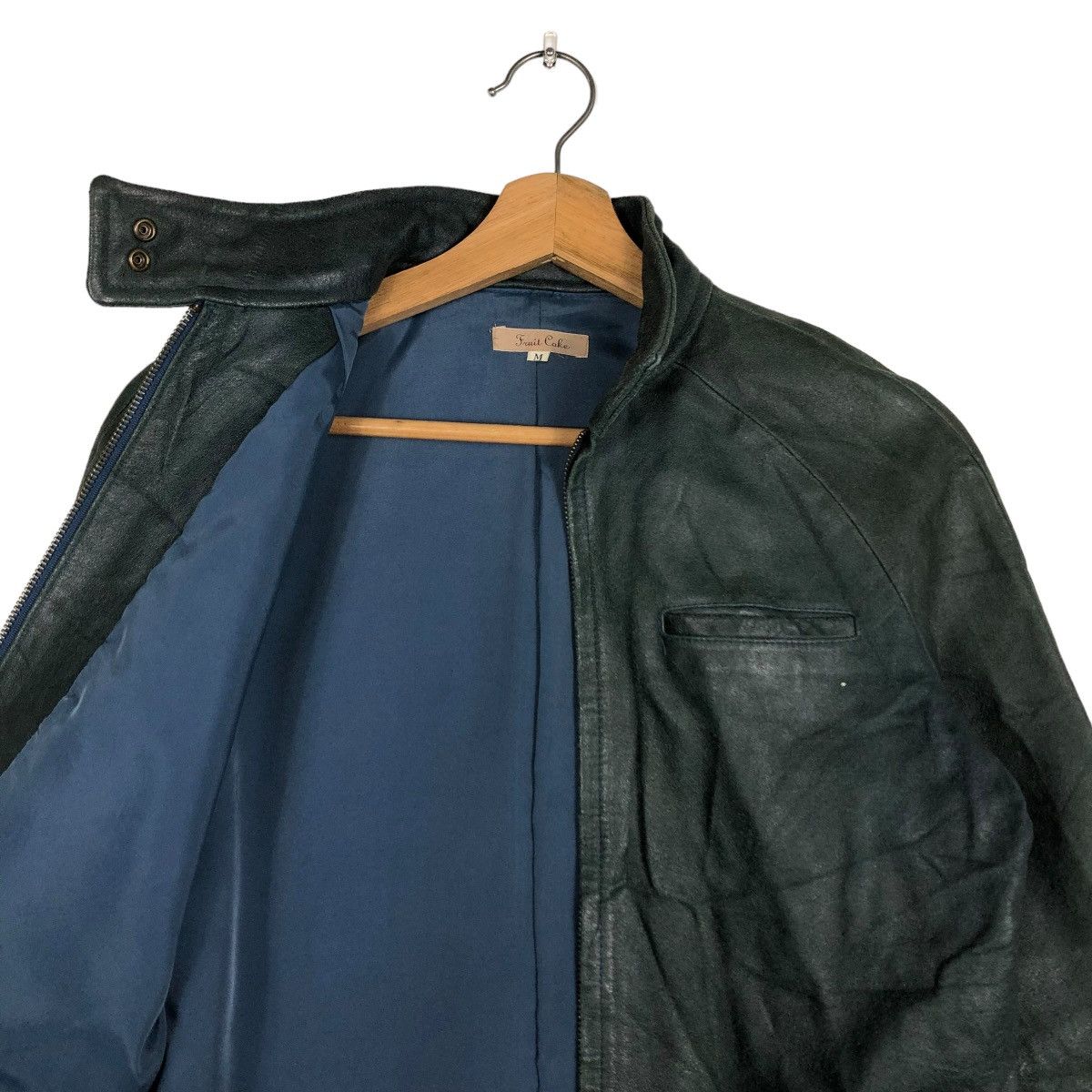 Hysteric Glamour 🔥CROPPED BIKER LEATHER JACKET FRUIT CAKE CAFE RACER WEAR Size US M / EU 48-50 / 2 - 14 Thumbnail