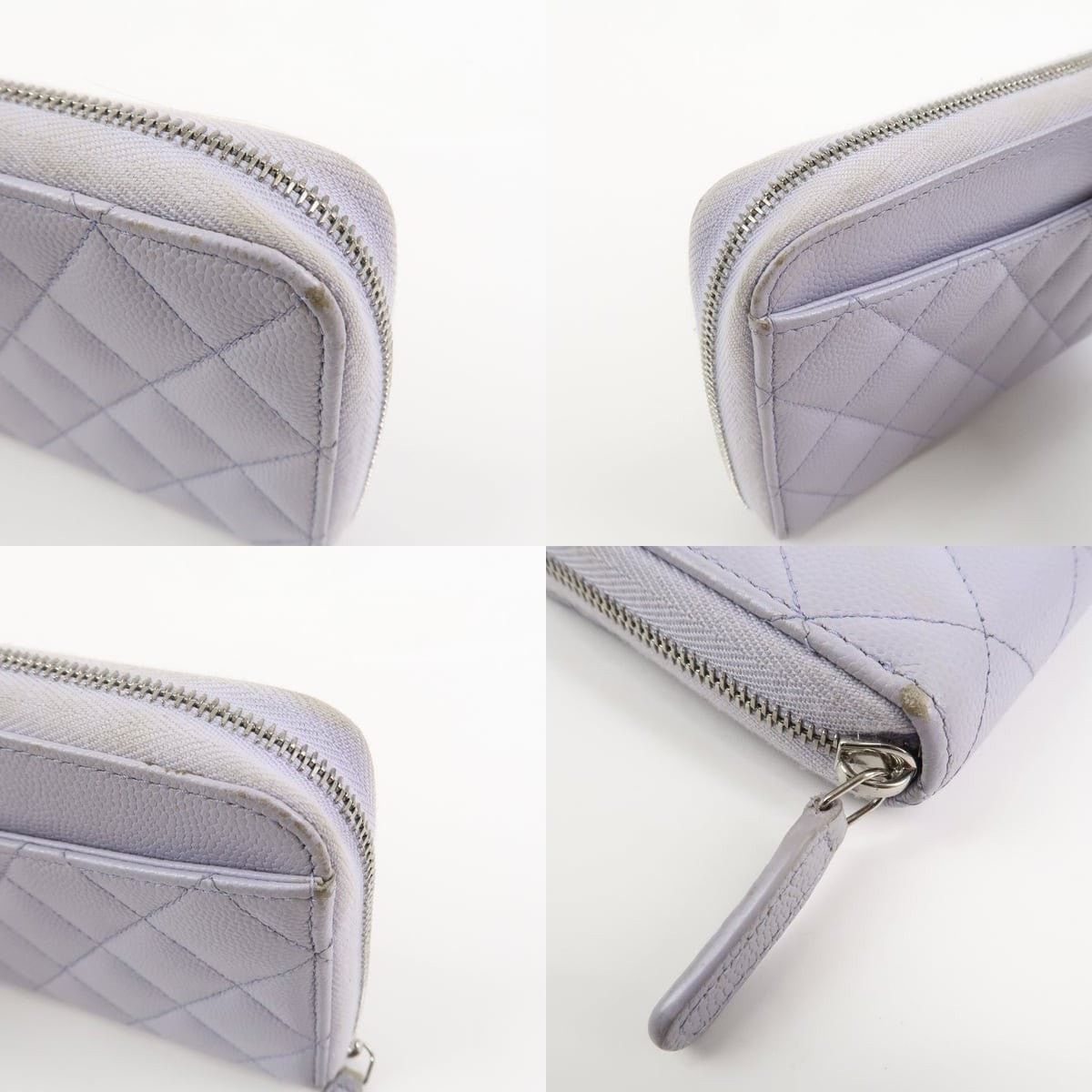 Chanel Chanel Matelasse Zippy Wallet Caviar Leather Purple Size ONE SIZE - 5 Thumbnail