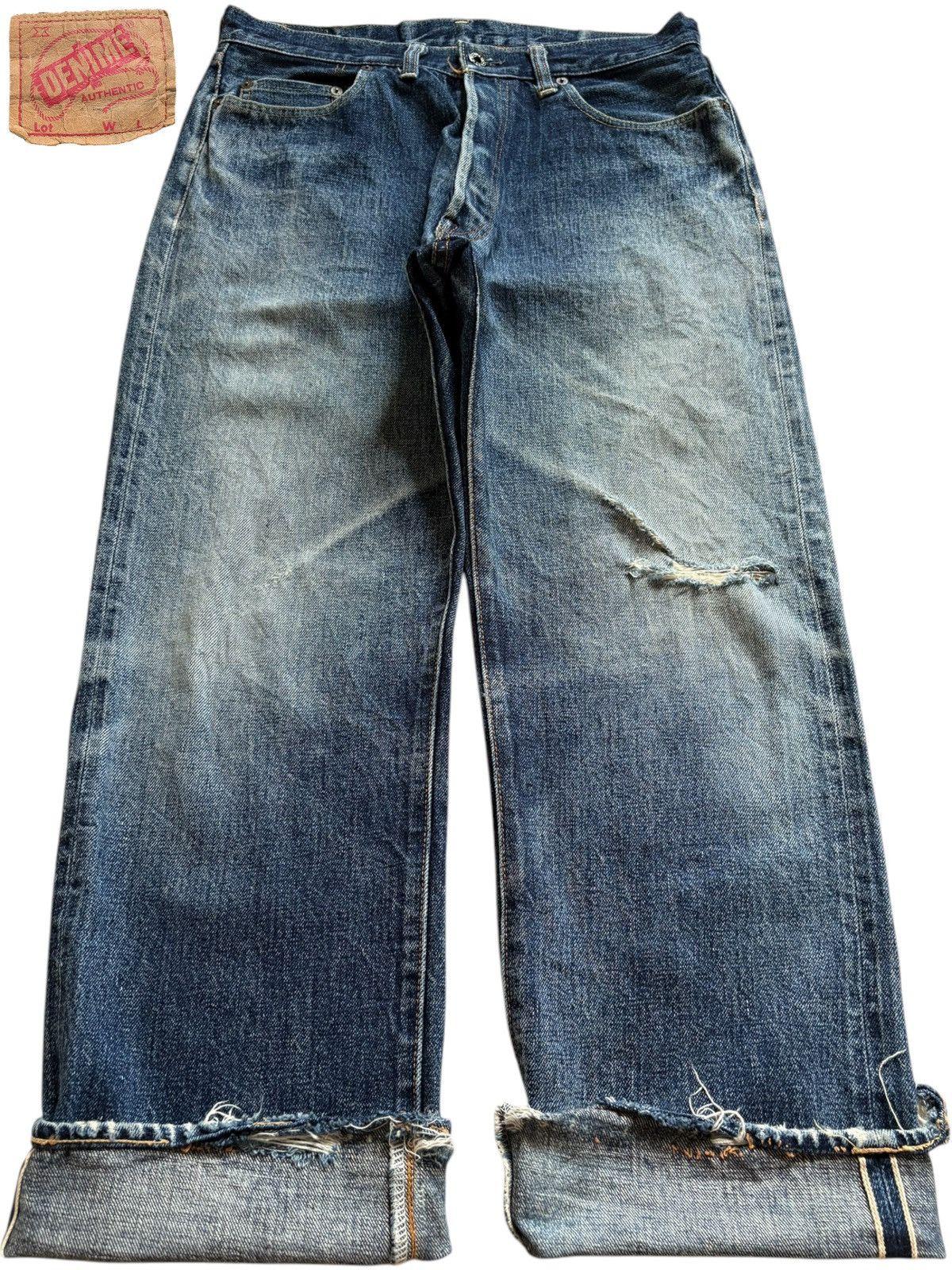 Vintage Denime Selvedge Mud Wash Loose Baggy Jeans