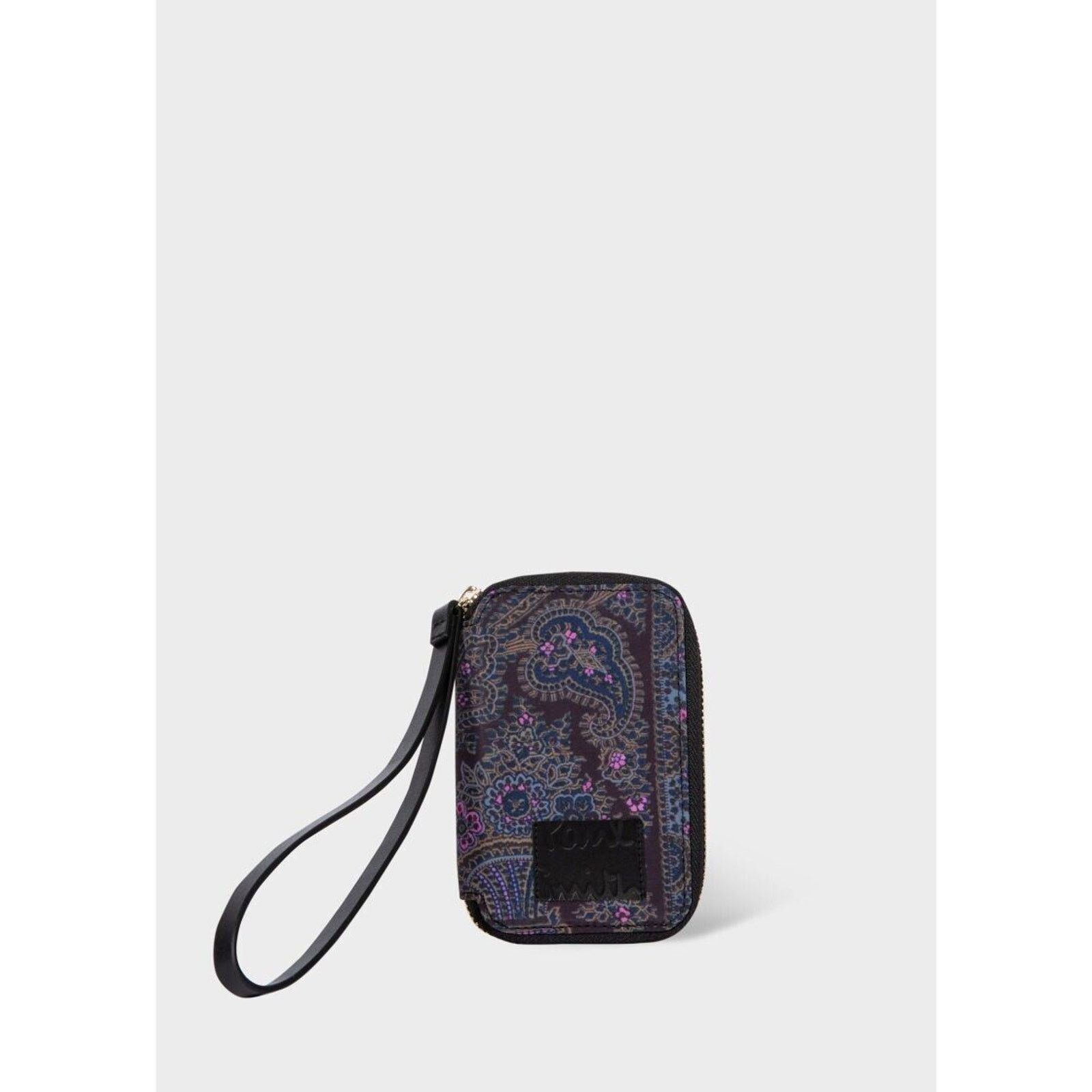 NWT $150 PAUL SMITH ZIP AROUND PAISLEY WRISTLET CARDHOLDER
