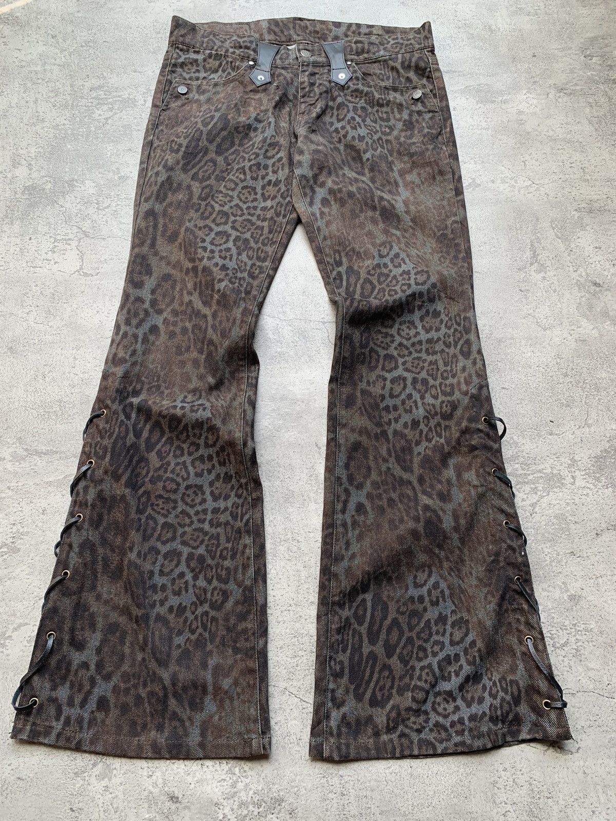 tornado mart leopard Flared Pants