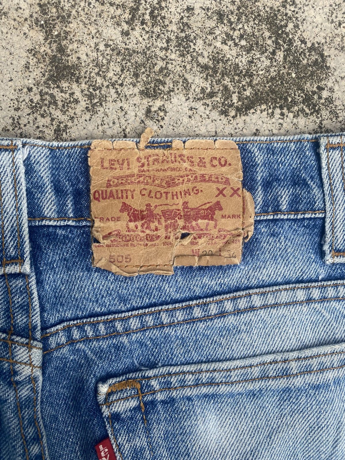Levi's × Levi's Vintage Clothing × Vintage Vintage Levis 505 Faded Blue Jeans Size US 29 - 15 Thumbnail