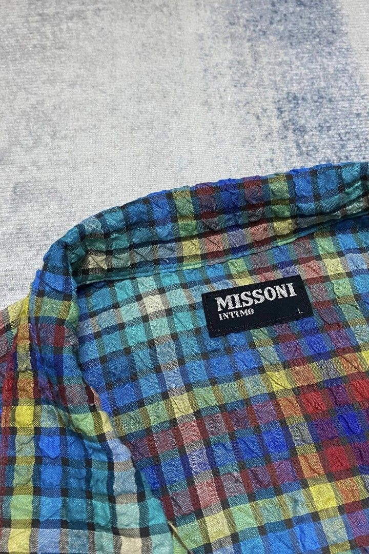 Missoni Vintage Missoni Plaid Shirt Size US L / EU 52-54 / 3 - 5 Thumbnail