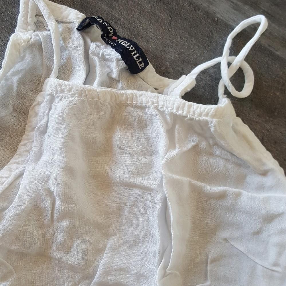 Designer White Classy Melville High Neck Blouse Size ONE SIZE - 3 Thumbnail