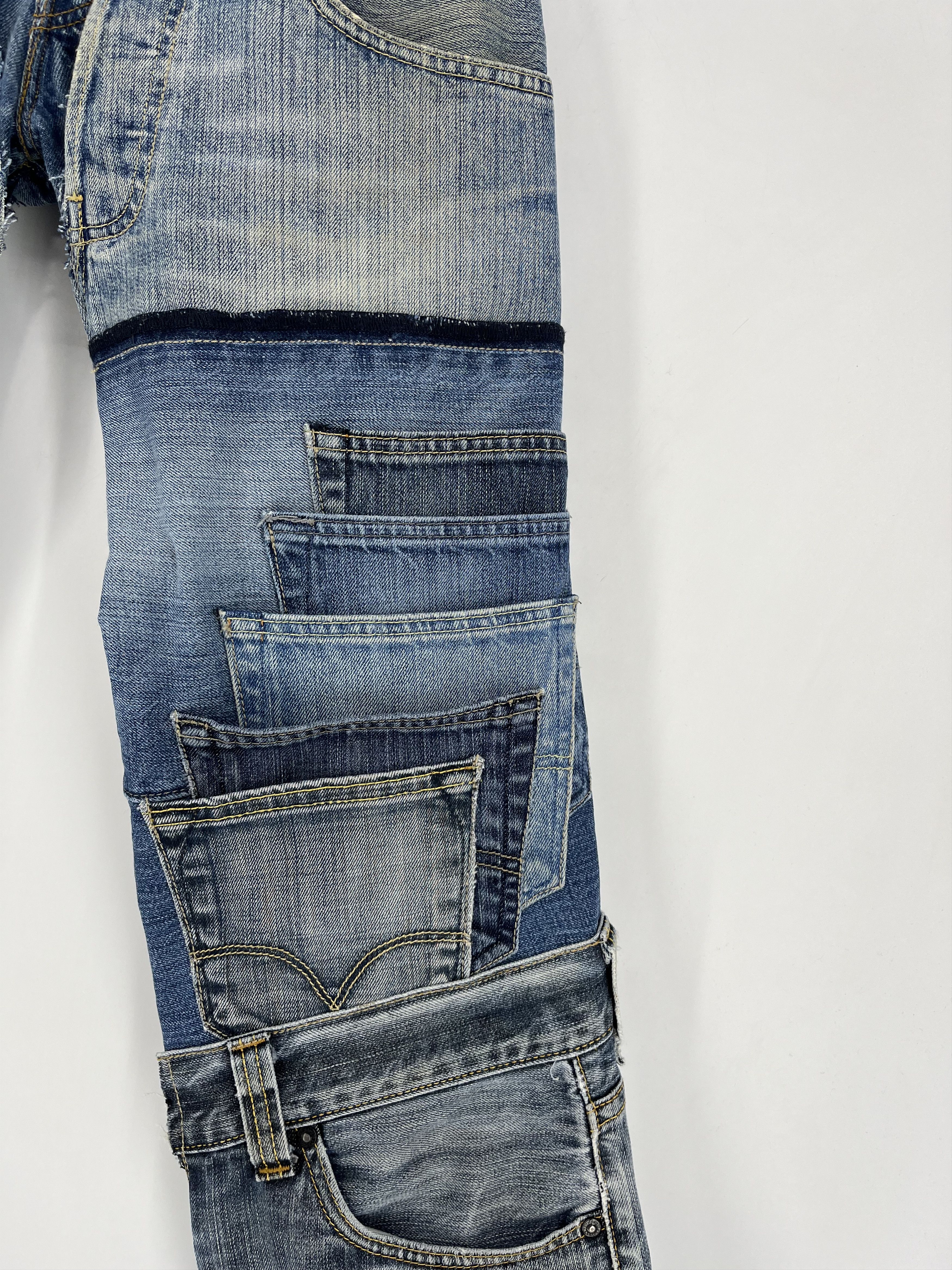Other 90s Levi’s 501 Patchwork Multipocket Denim Custom Jeans USA Size US 30 / EU 46 - 9 Thumbnail