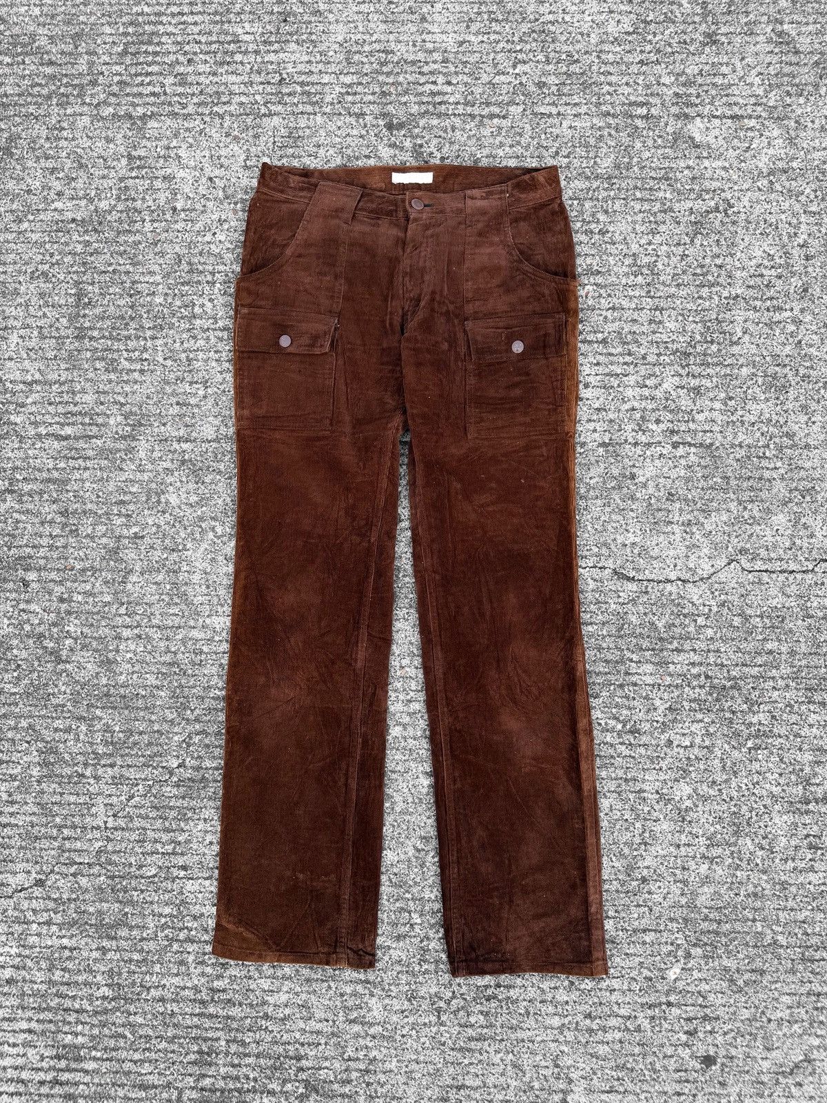 Number (N)ine Number (N)ine AW02 Nowhere man Multi-pocket Corduroy Pants Size US 30 / EU 46 - 1 Thumbnail