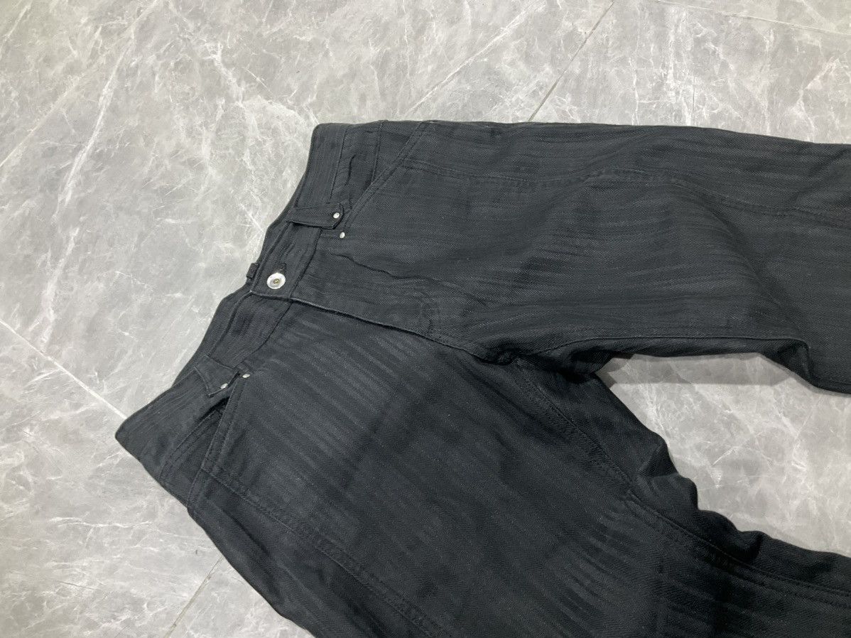 Designer × Japanese Brand Jeans Low Rise Boot Cut with design Flare Striped Size US 31 - 1 Thumbnail