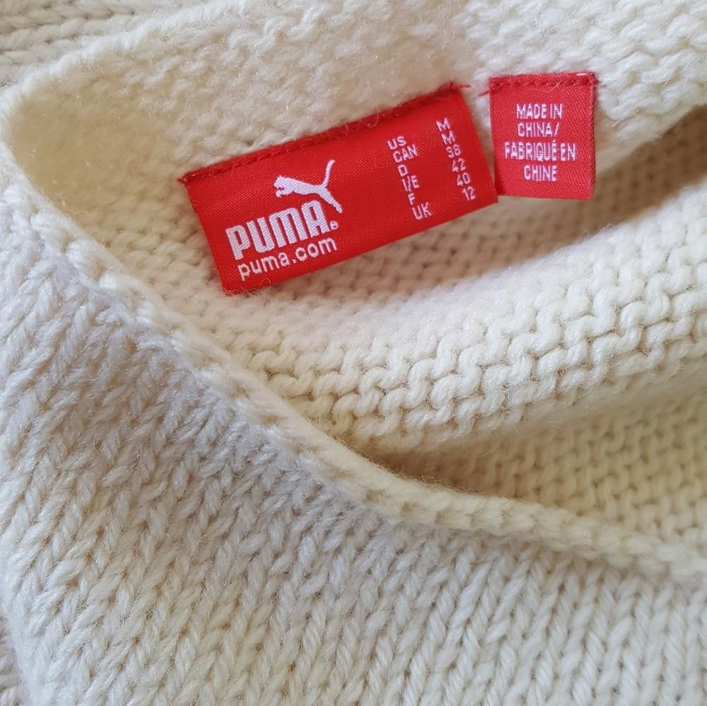 Puma Cream Thick Puma High Waisted Midi Size 32" / US 10 / IT 46 - 4 Thumbnail