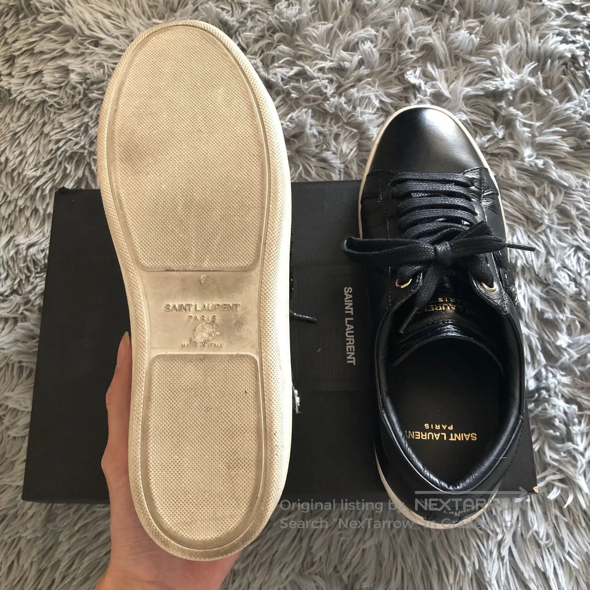 Saint Laurent Paris Saint Laurent Heart Lightning Embroidery Sneakers. Size US 6 / IT 36 - 4 Thumbnail