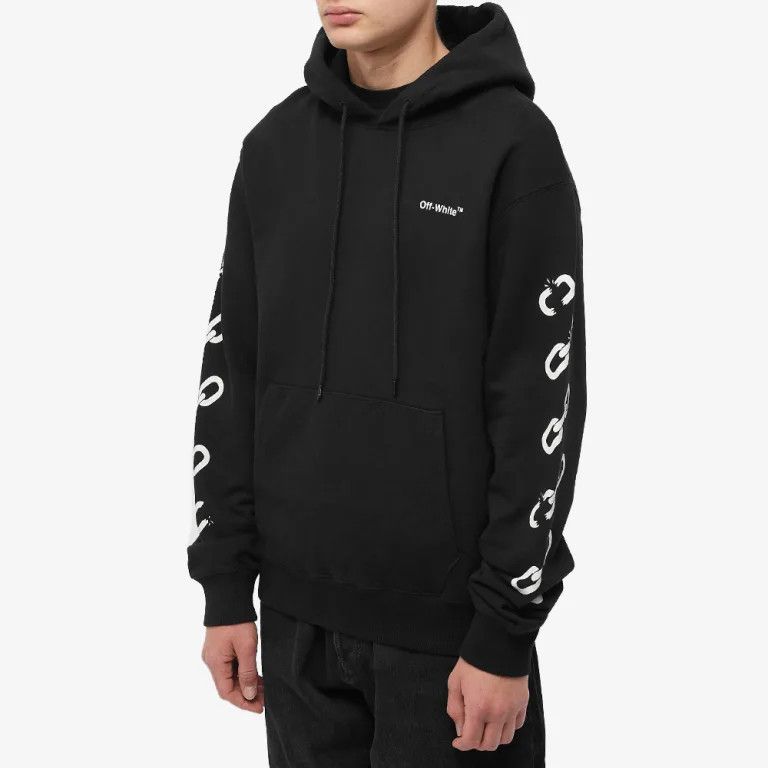 Off-White o1w1db10824 Chain Arr Slim Hoodie in Black Size US XL / EU 56 / 4 - 2 Thumbnail