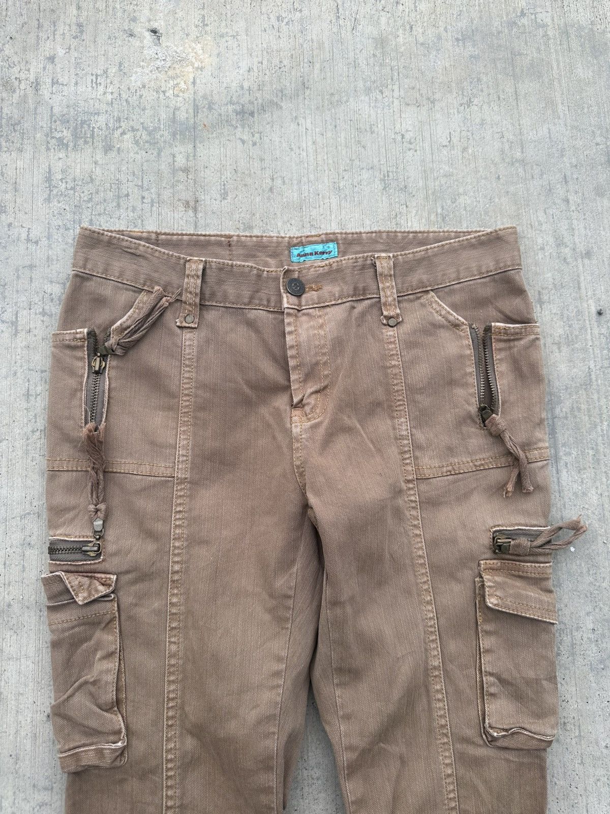 Japanese Brand 2000s Anna kerry cargo flare bondage pants Size 30" / US 8 / IT 44 - 3 Thumbnail