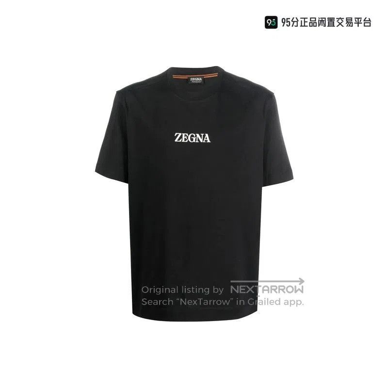 Ermenegildo Zegna Zegna FW22 Solid Logo Print Crew Neck T. Size US XL / EU 56 / 4 - 1 Thumbnail