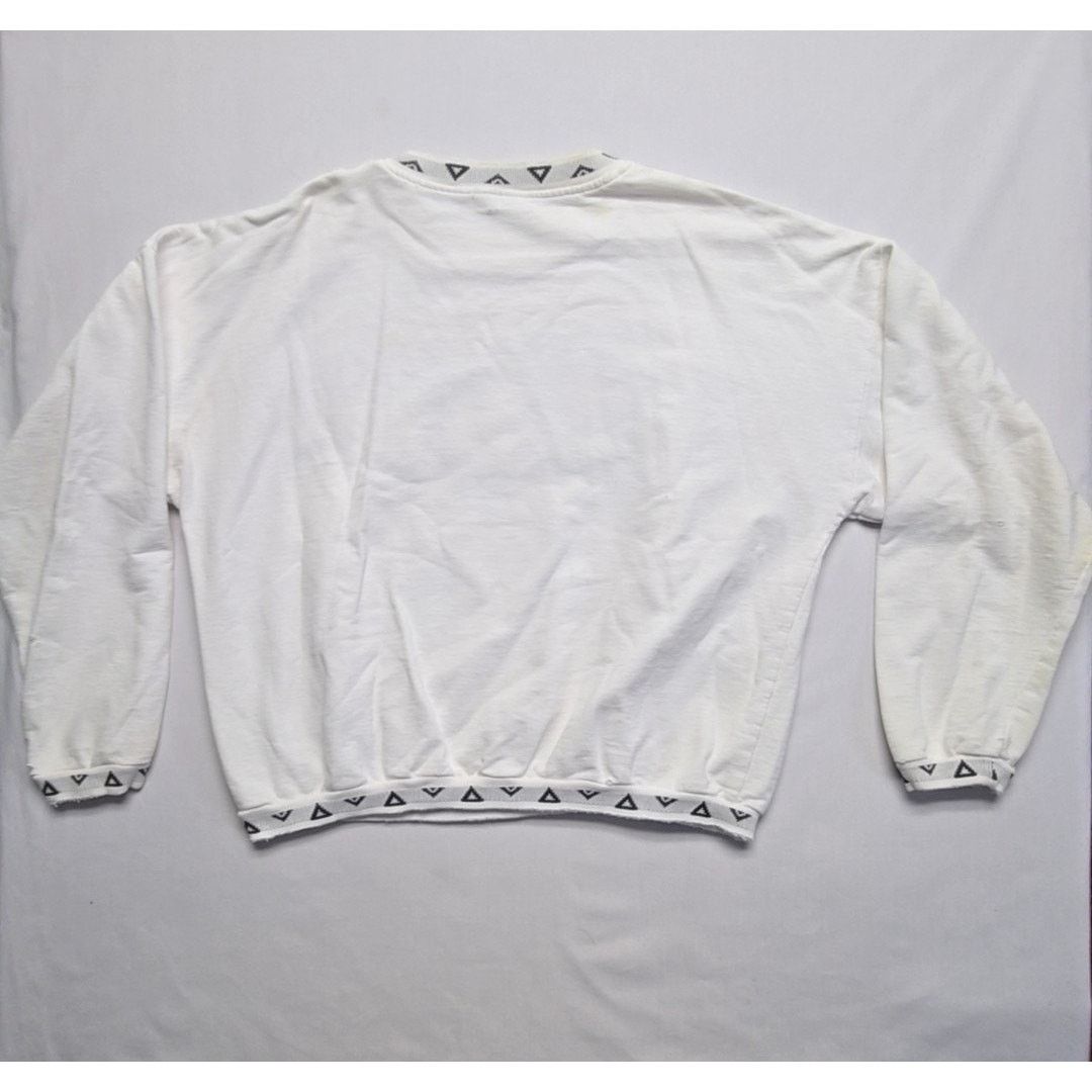 Vintage Vintage Geometric Graphic Sweatshirt White L Crewneck 90s Size M / US 6-8 / IT 42-44 - 13 Thumbnail