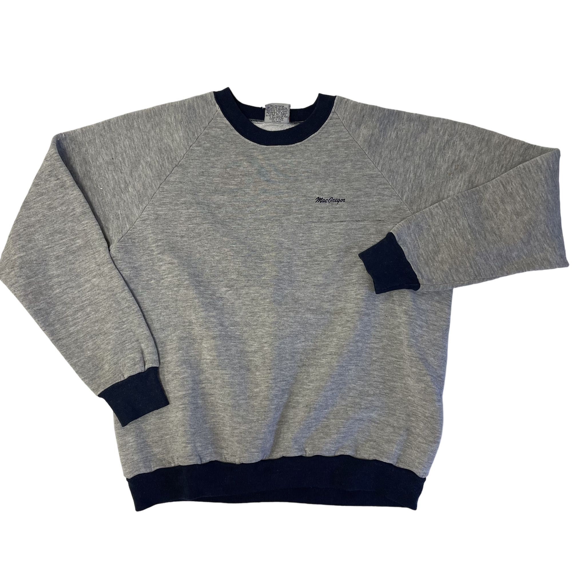 Other Vtg MacGregor Heather Gray TRI BLEND Blue RINGER Raglan L Size US L / EU 52-54 / 3 - 1 Thumbnail
