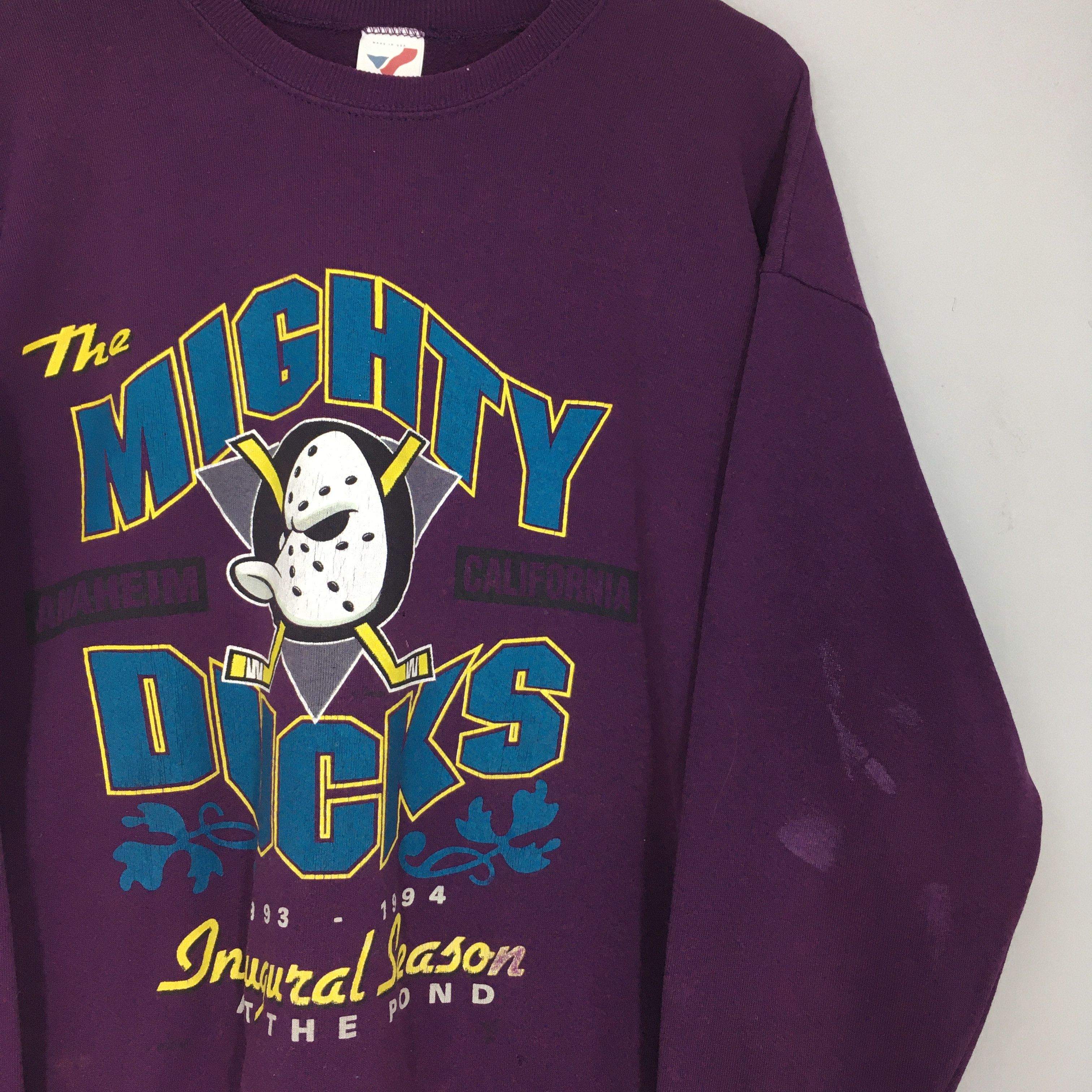NHL × Vintage Vintage Anaheim Mighty Ducks NHL Sweatshirt XXLarge Size US XXL / EU 58 / 5 - 2 Thumbnail