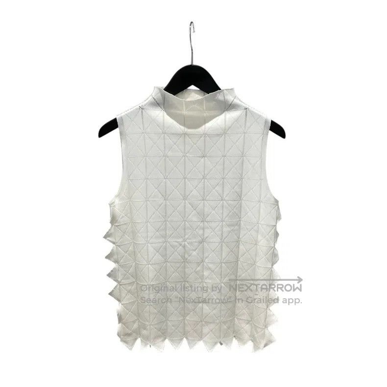 Issey Miyake Issey Miyake White Vest Size L / US 10 / IT 46 - 1 Thumbnail