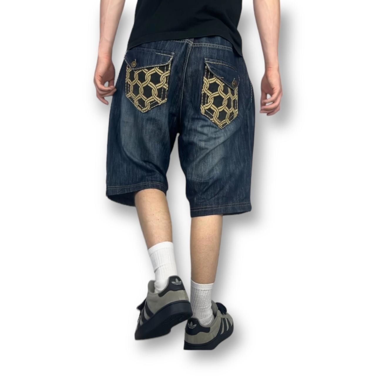 Men's Navy and Blue Shorts