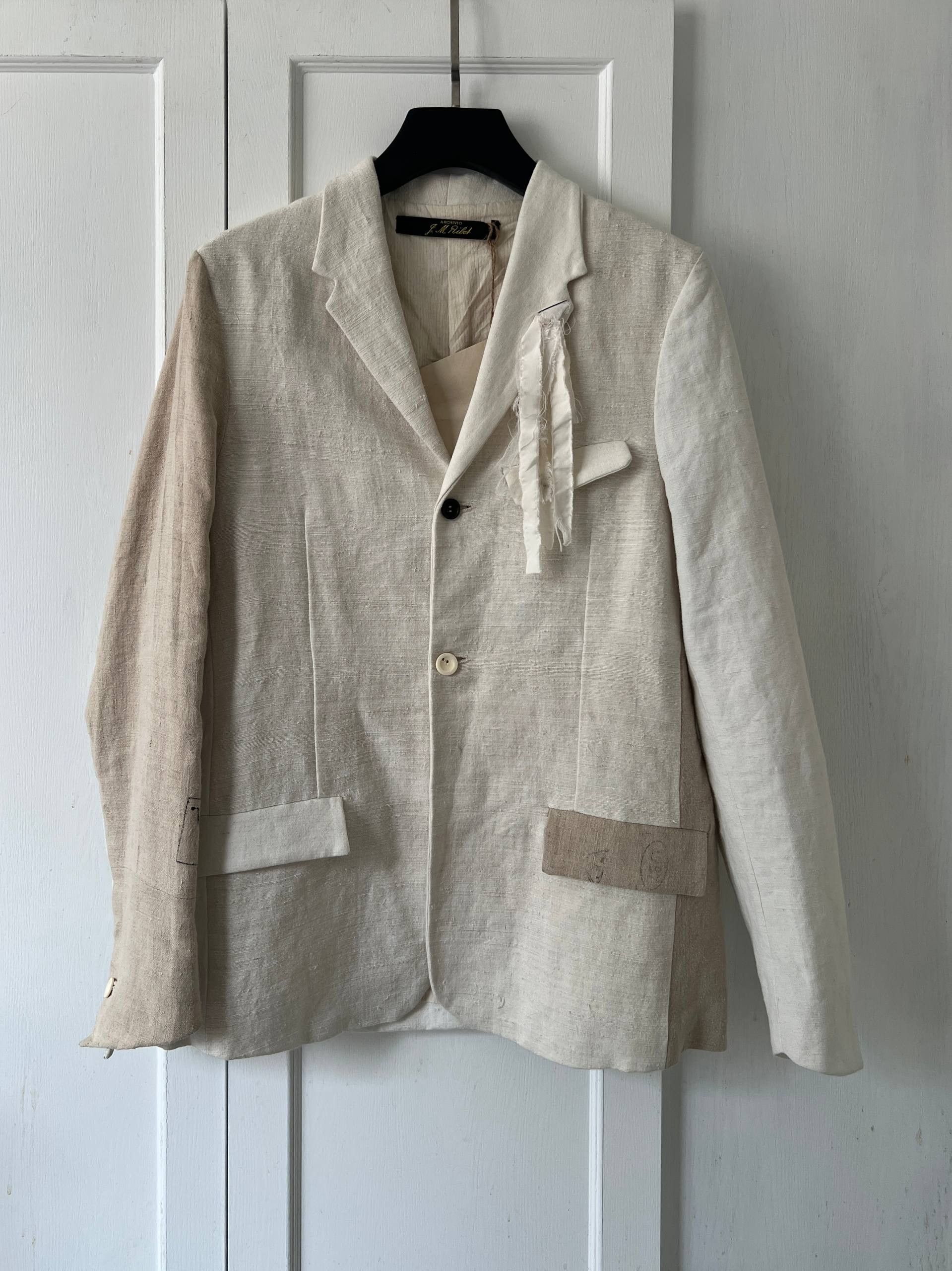 Archivio J.M. Ribot SS20 Archivio J.M. Ribot Antique Handwoven Linen Jacket Size US S / EU 44-46 / 1 - 2 Thumbnail