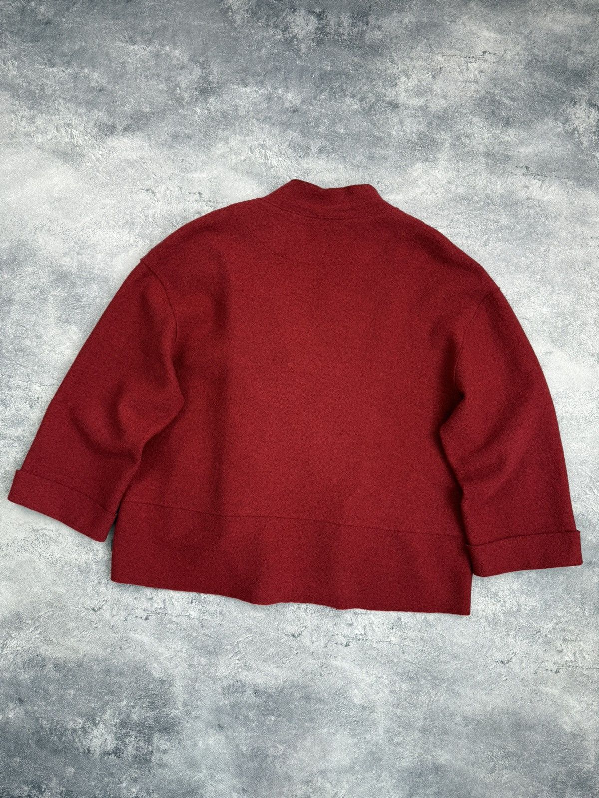 OSKA Oska Boiled Wool Coat Jacket Red Blazer Avant Garde Cardigan Size L / US 10 / IT 46 - 19 Thumbnail
