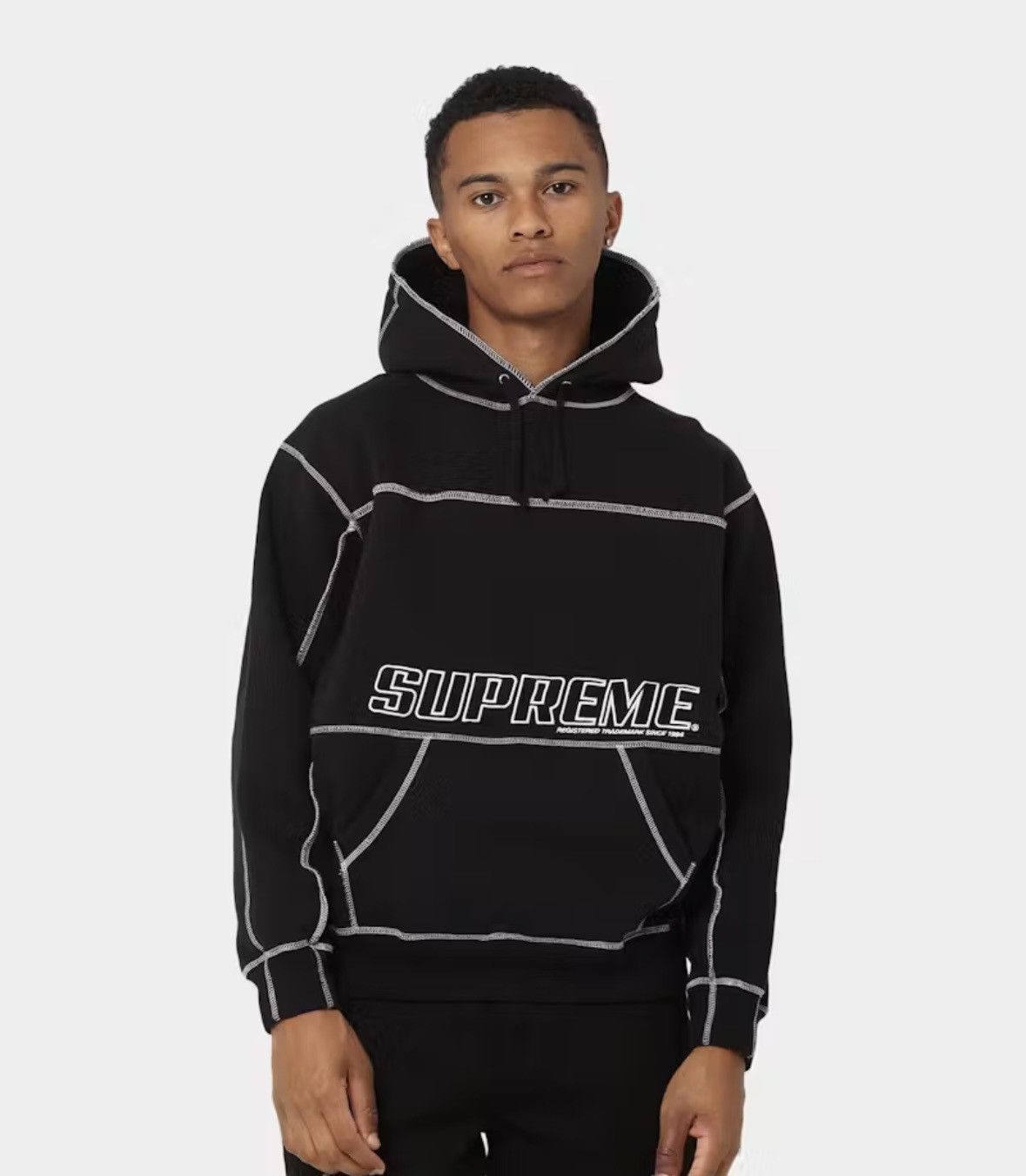 Supreme Supreme Coverstitch Hooded Sweatshirt Size US L / EU 52-54 / 3 - 4 Thumbnail