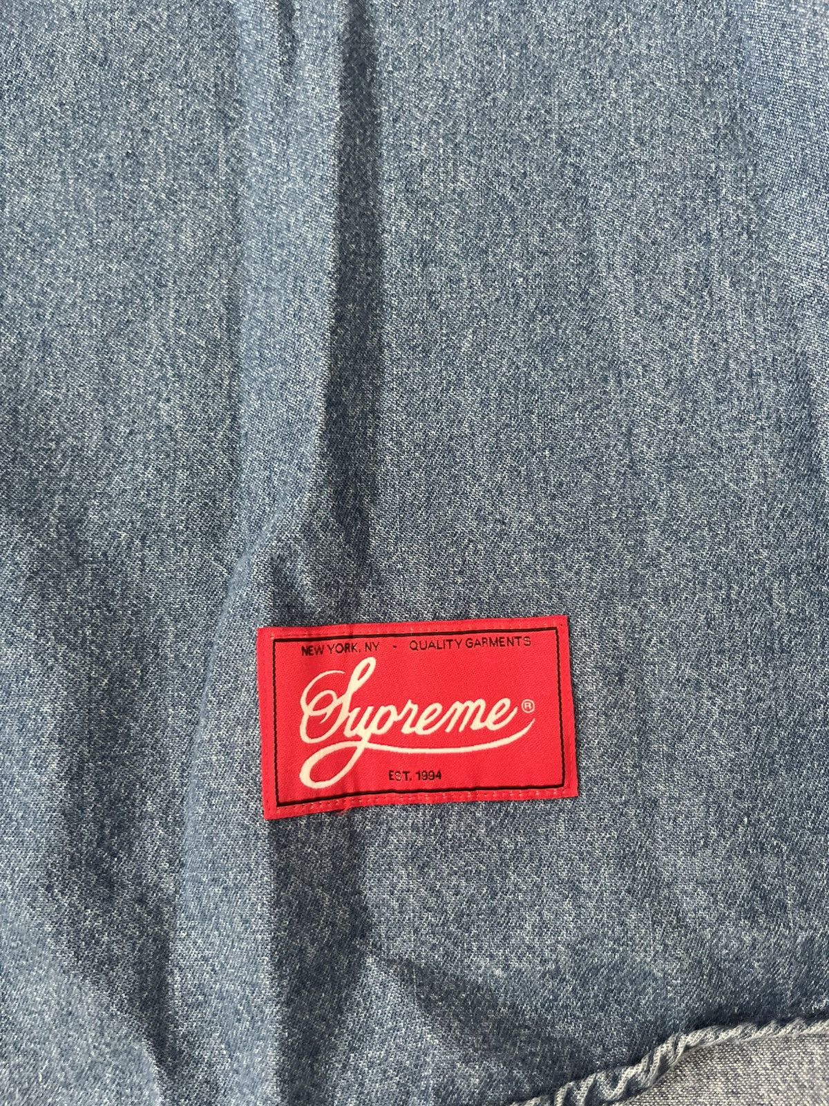 Supreme Supreme Patches Denim Baseball Jersey Size US L / EU 52-54 / 3 - 13 Thumbnail