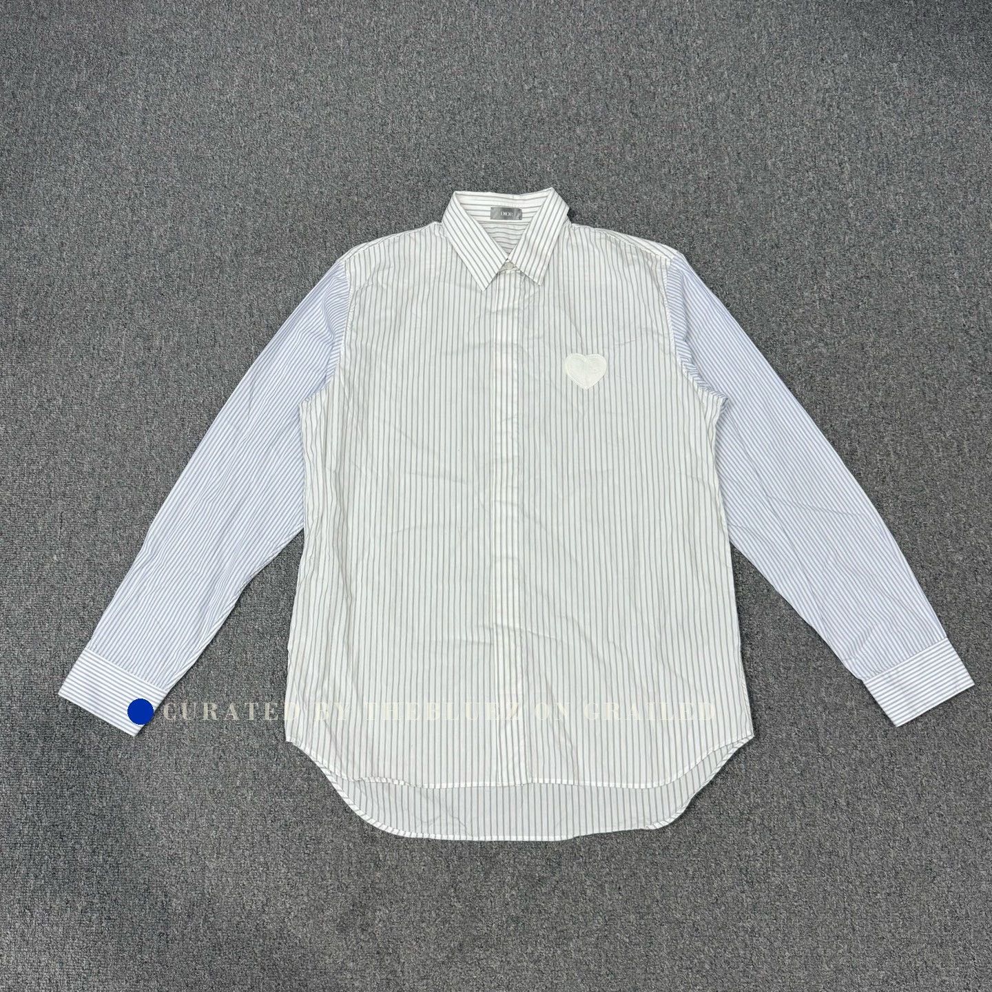 Dior Dior Heart Embroidery Striped Shirt Size US XS / EU 42 / 0 - 1 Thumbnail